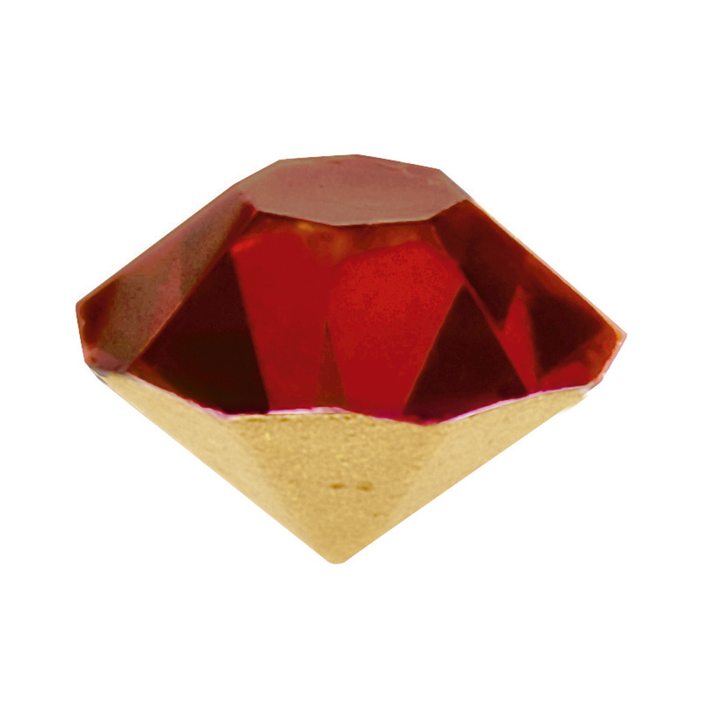 Glass Stone, Ruby Red, Round Faceted, ø 2.00-2.10 mm - 100 pieces