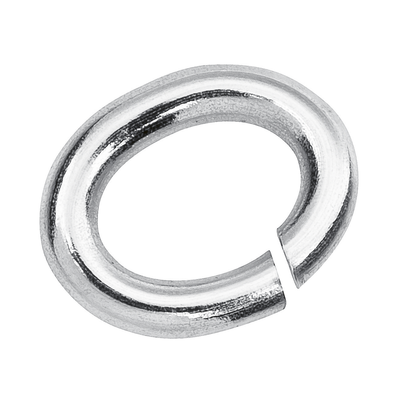 Binderinge, 925 Ag, oval, ø 6 mm - 10 Stück Binderinge, 925 Ag, oval, ø 6 mm - 10 Stück