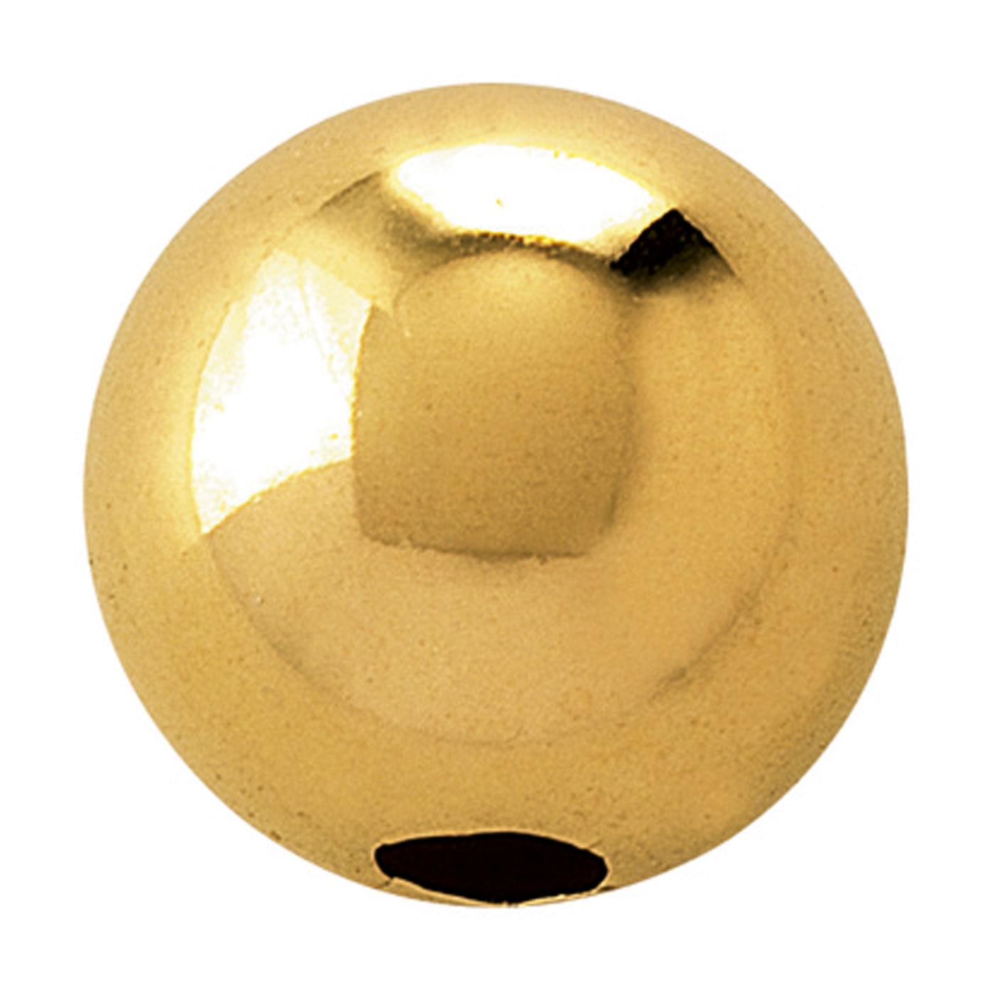 2-Hole Ball, Rolled Gold Polished, ø 8 mm - 1 piece