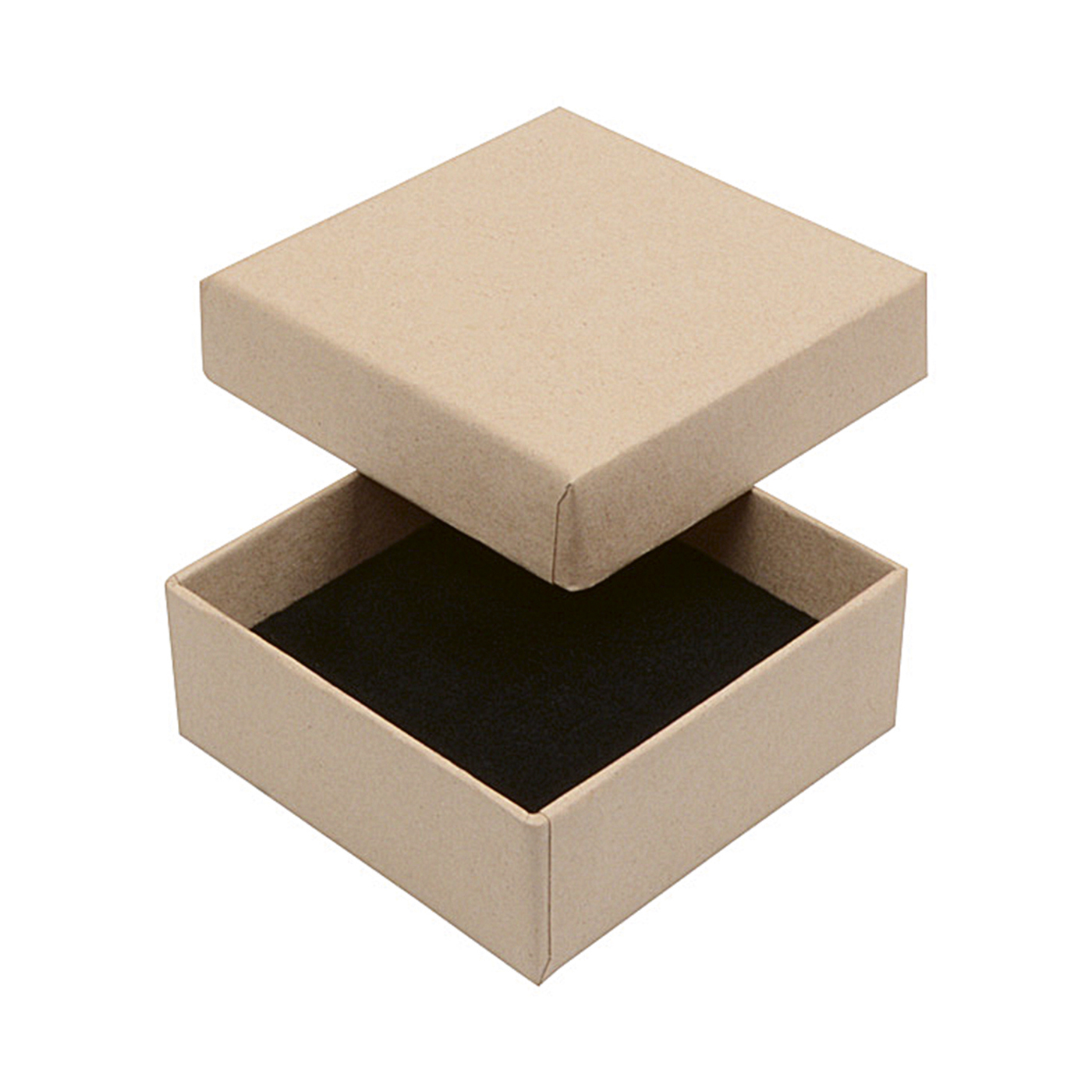 Schmucketui "Boston Eco", natur, 65 x 65 x 25 mm - 1 Stück