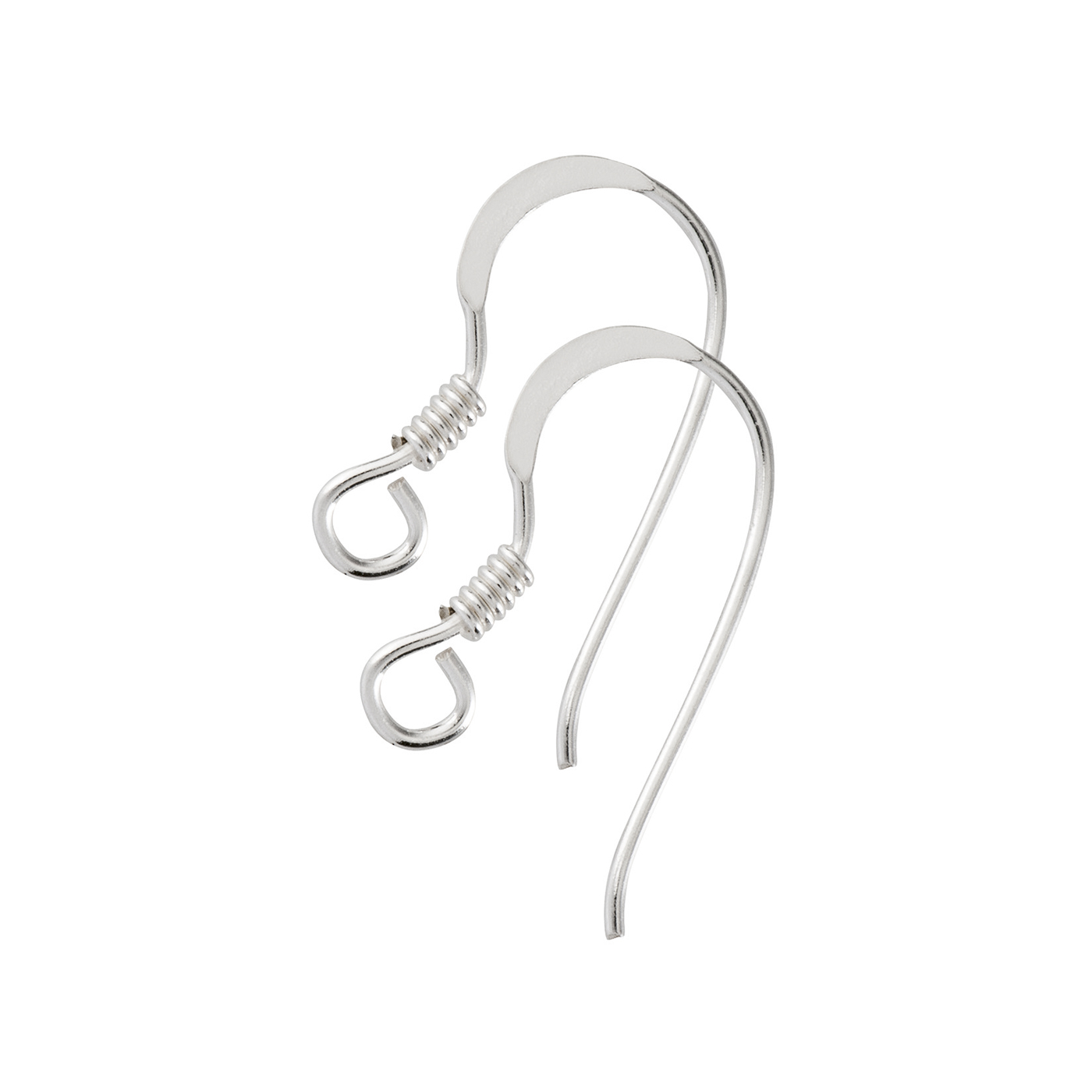 Ear Hook, 925Ag, with Spiral - 1 pair