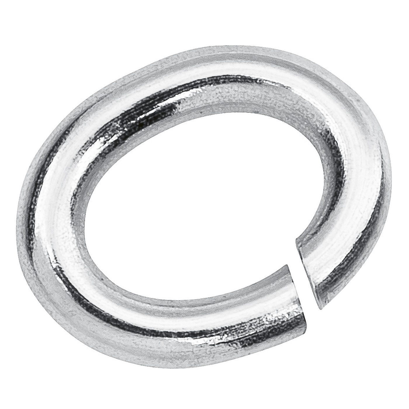 Binderinge, 925 Ag, oval, ø 6 mm, Draht-ø 1,0 mm - 1 Stück