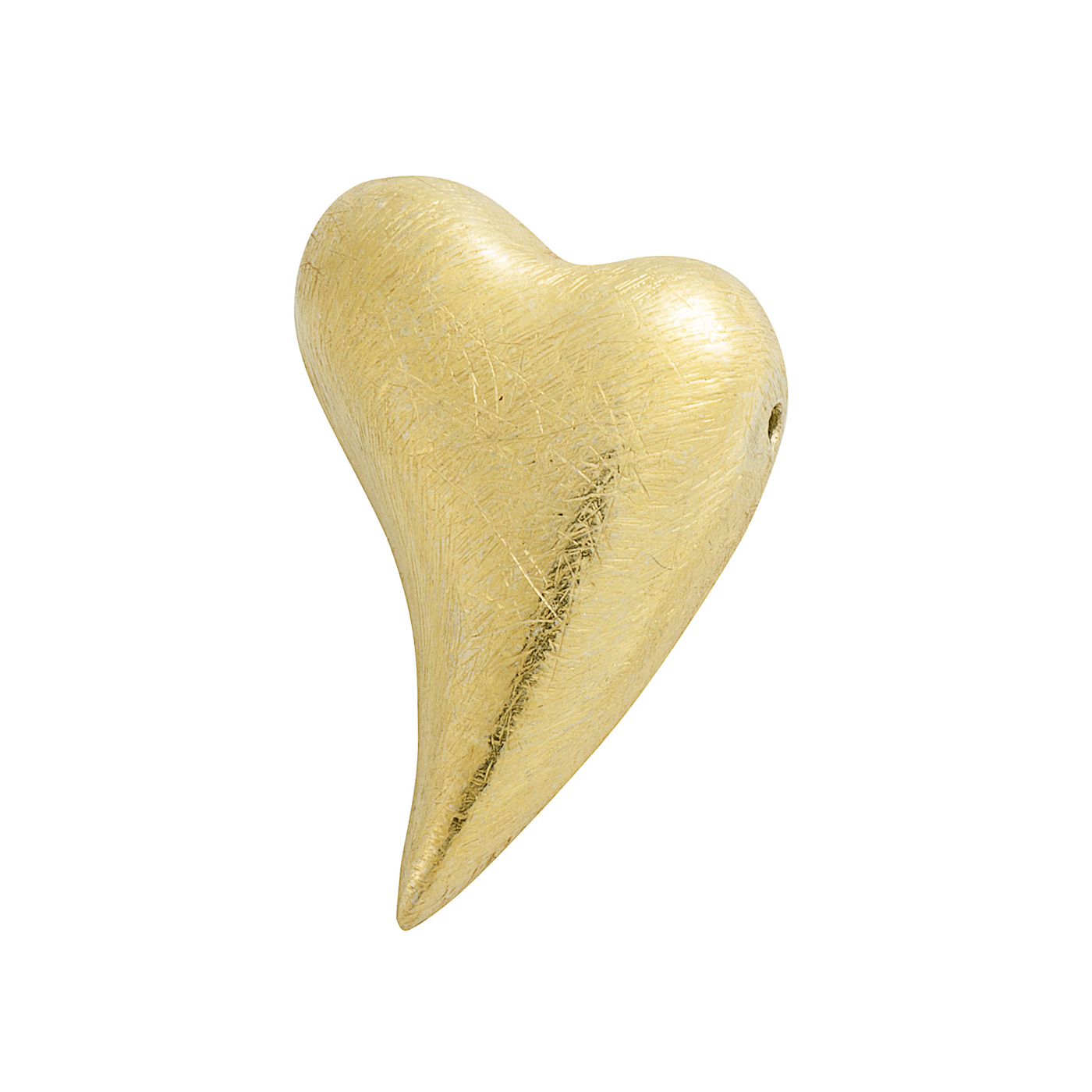 Interm. Piece, Heart, 925Ag Gold-Pl., 24x17x10 mm, Tarnished - 1 piece