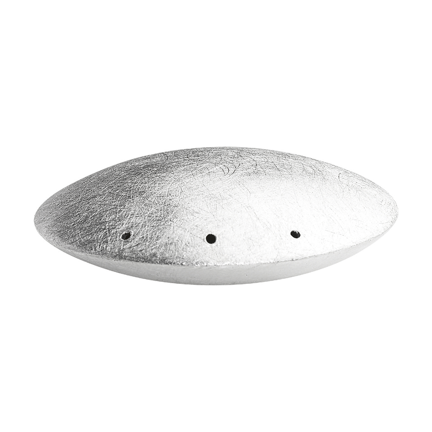 Zwischenteil, Linse, 925 Ag, ø 50 x 16 mm, eismatt - 1 Stück