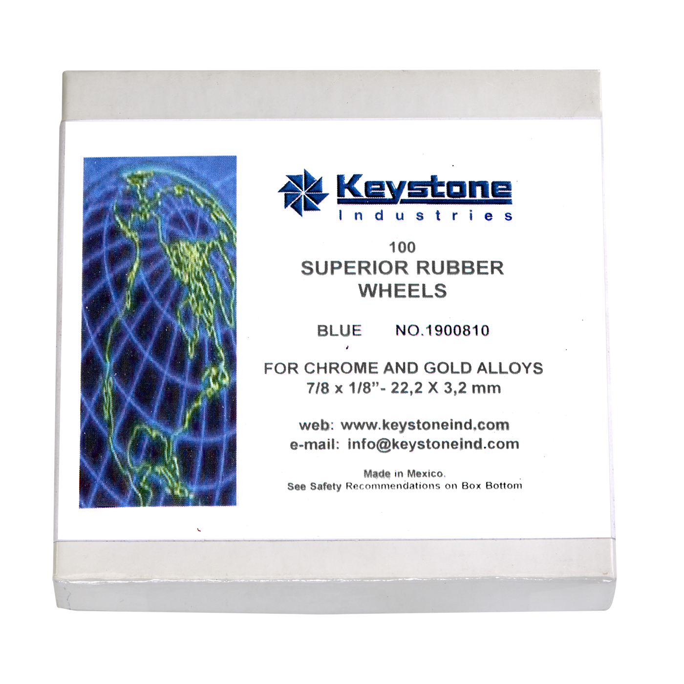 Superior Blue polishers ø 22.2 x 3.2 mm, wheel, blue - 100 pieces Superior Blue polishers ø 22.2 x 3.2 mm, wheel, blue - 100 pieces