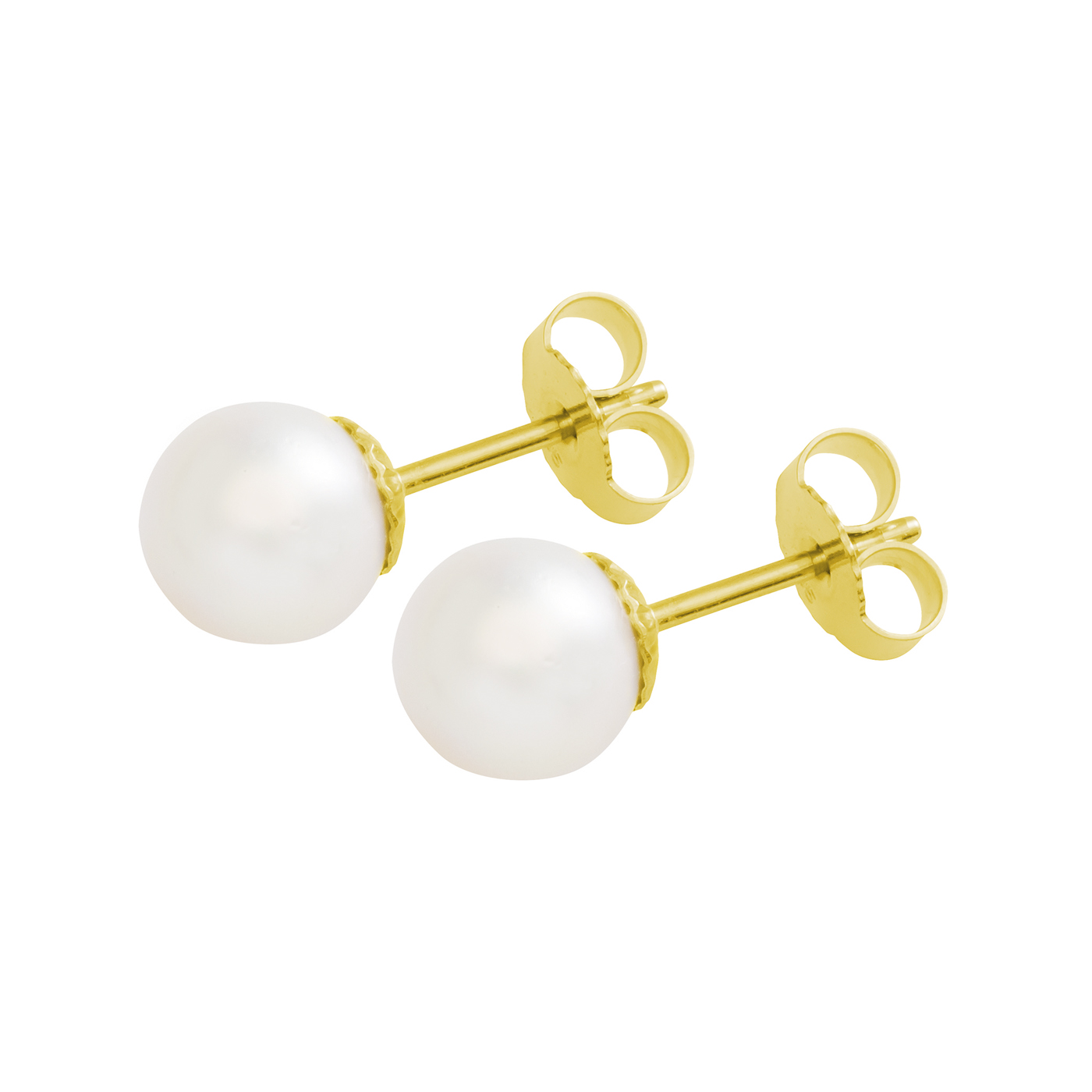 Earrings Akoya Cultured Pearls, 585G, Pearl-ø 7-7,5 mm - 1 pair