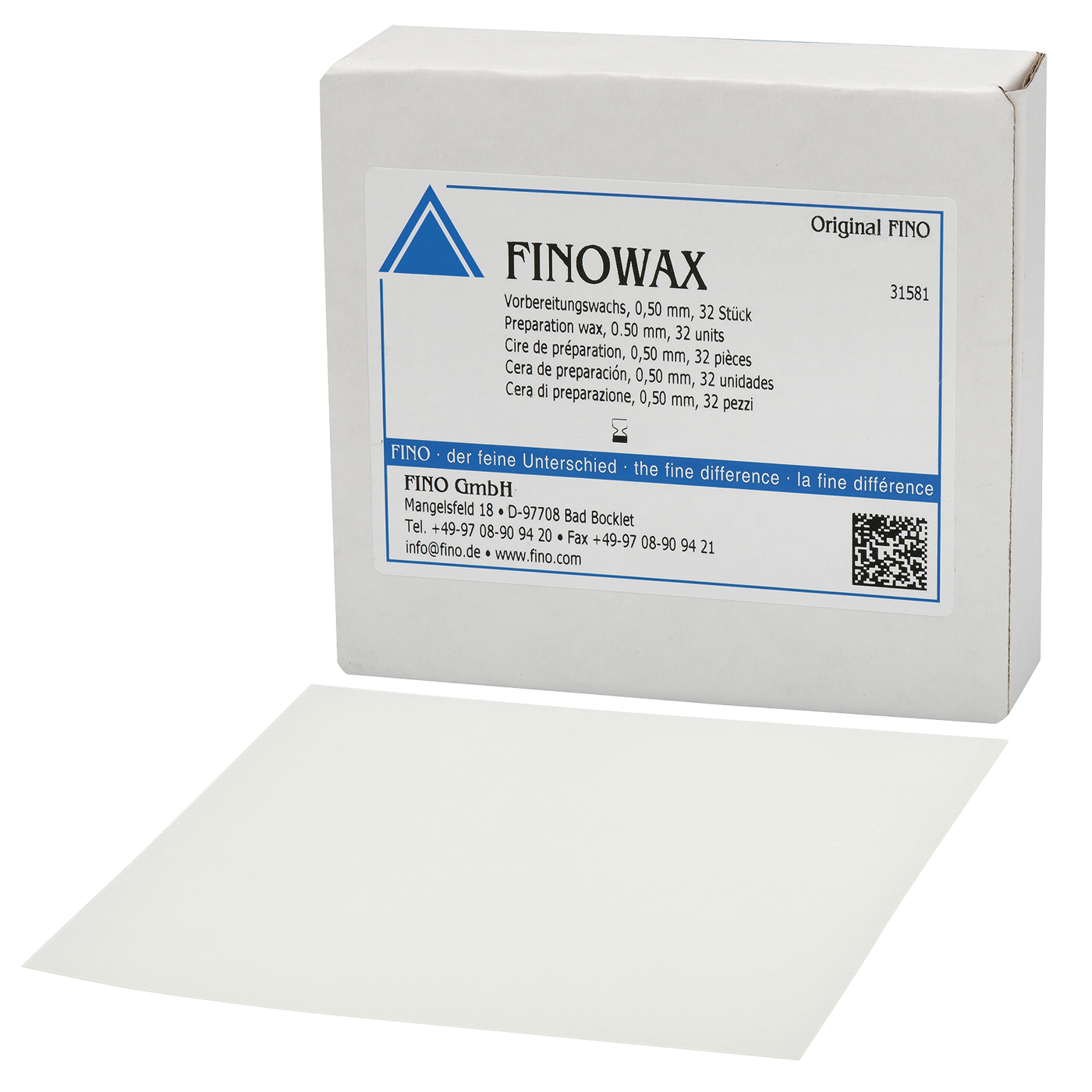 FINOWAX Preparation Wax, 0.50 mm - 32 pieces