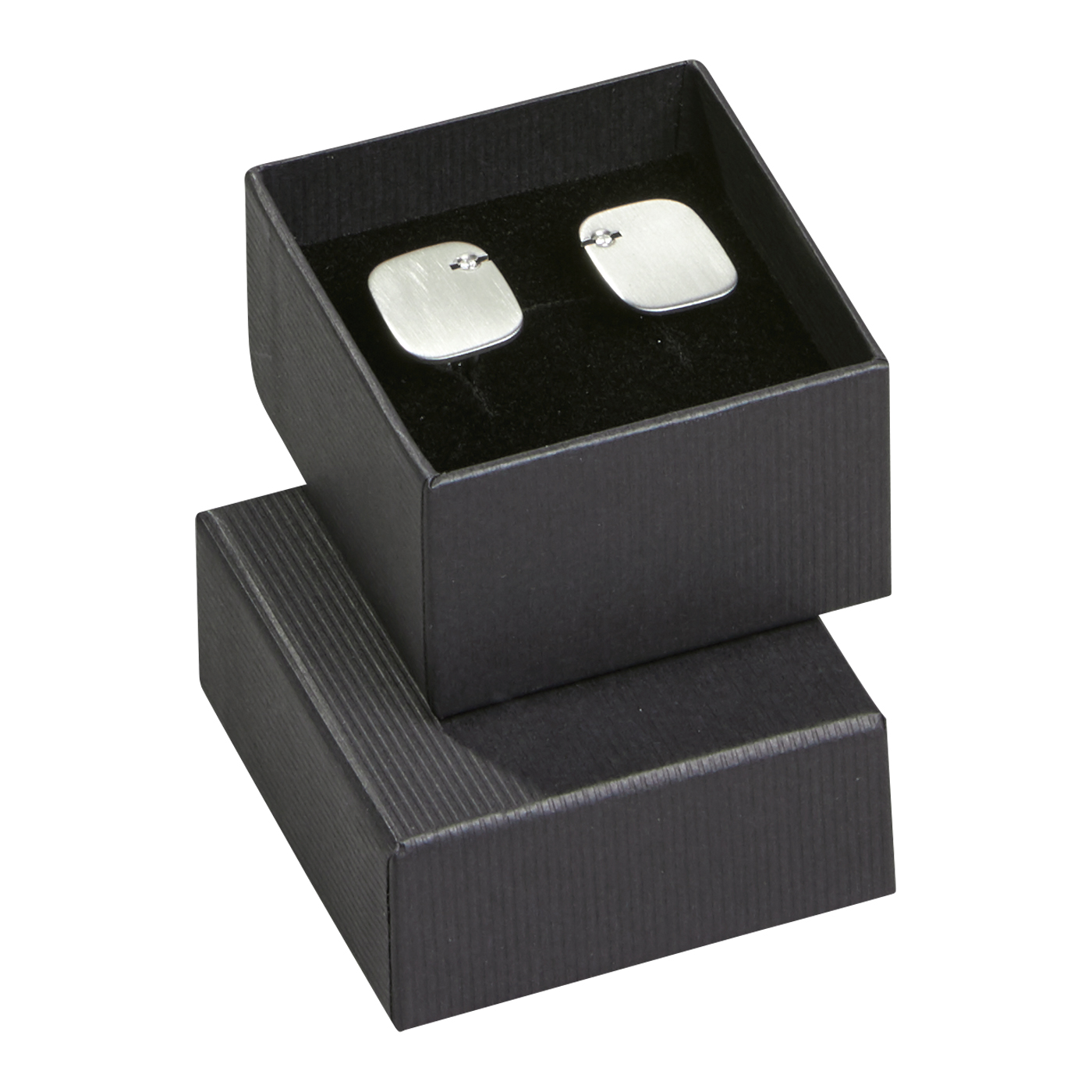 Schmucketui "Classics", schwarz, 50 x 55 x 32 mm - 1 Stück Schmucketui "Classics", schwarz, 50 x 55 x 32 mm - 1 Stück