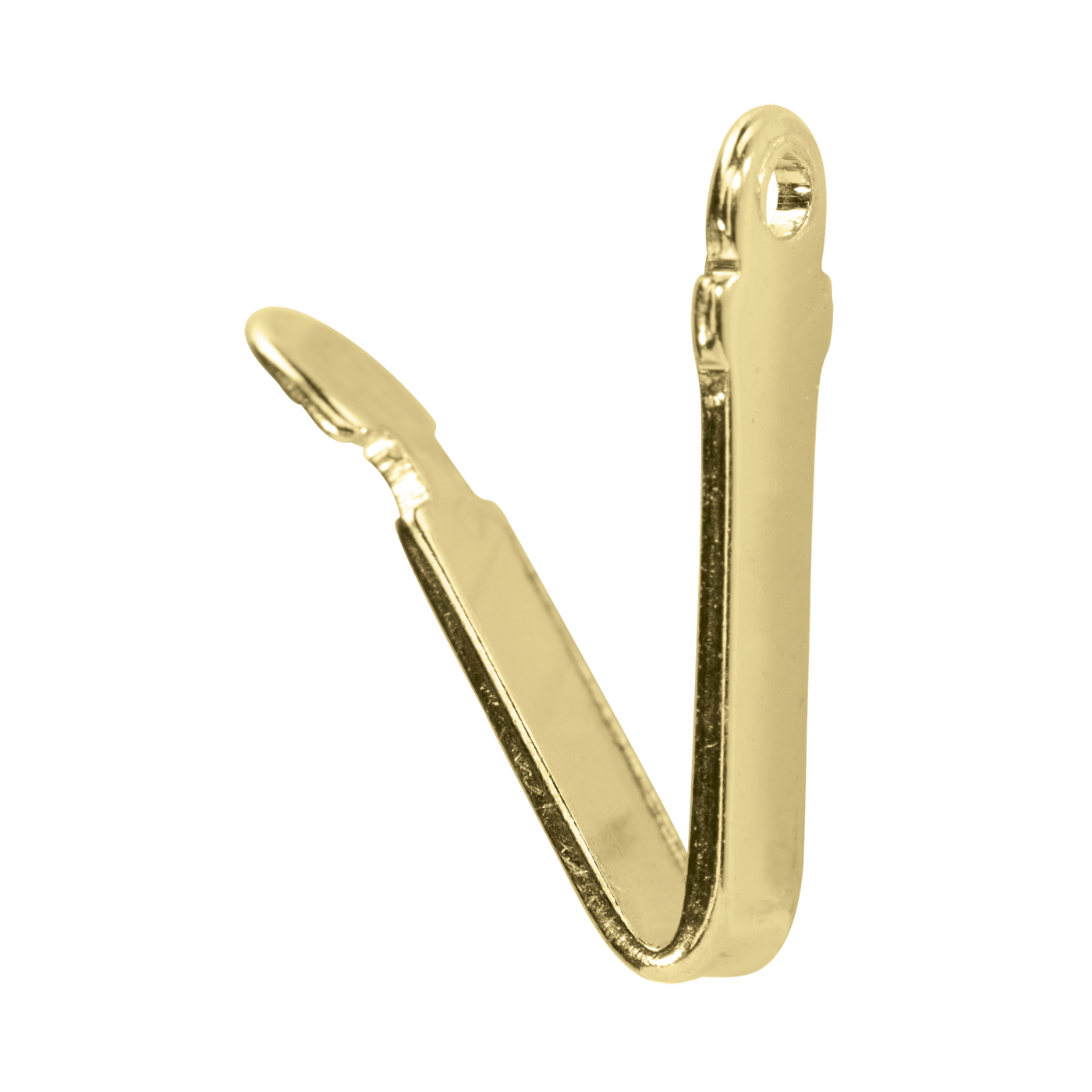 Schnäpper, 925 Ag verg., 2,3 x 11 mm, vertikal - 1 Stück