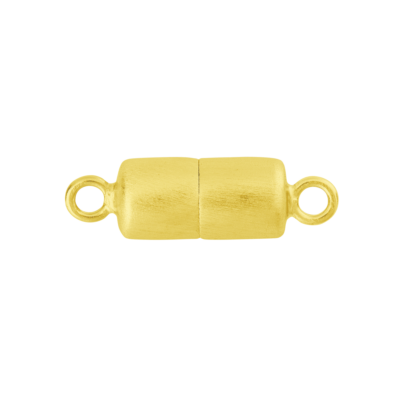 Magnetic Clasp, Cylinder, 925Ag Gold-Plated, Silk-matt,ø 8mm - 1 piece