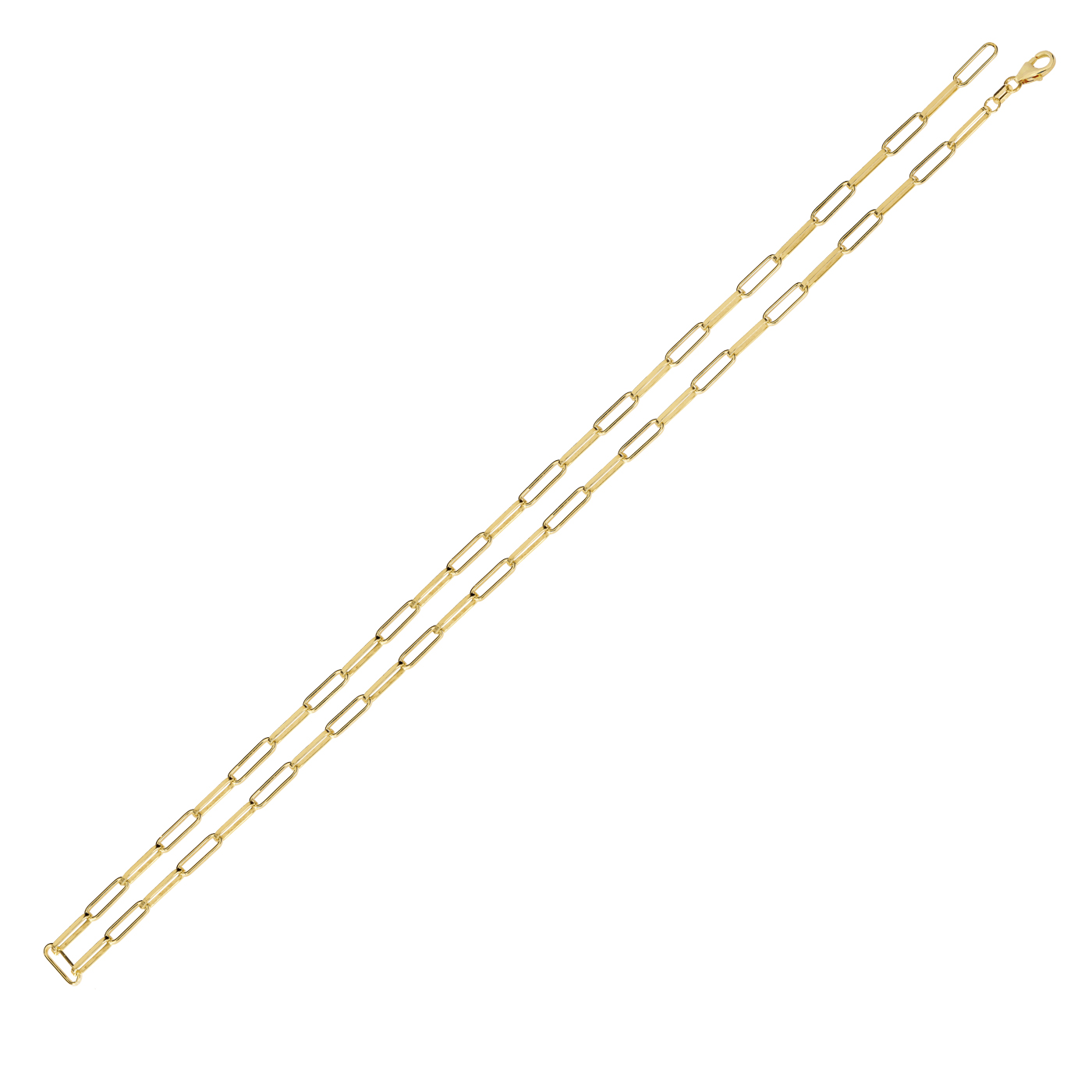 Paperclipkette, 333 G, 3,00 mm, 50 cm - 1 Stück Paperclipkette, 333 G, 3,00 mm, 50 cm - 1 Stück