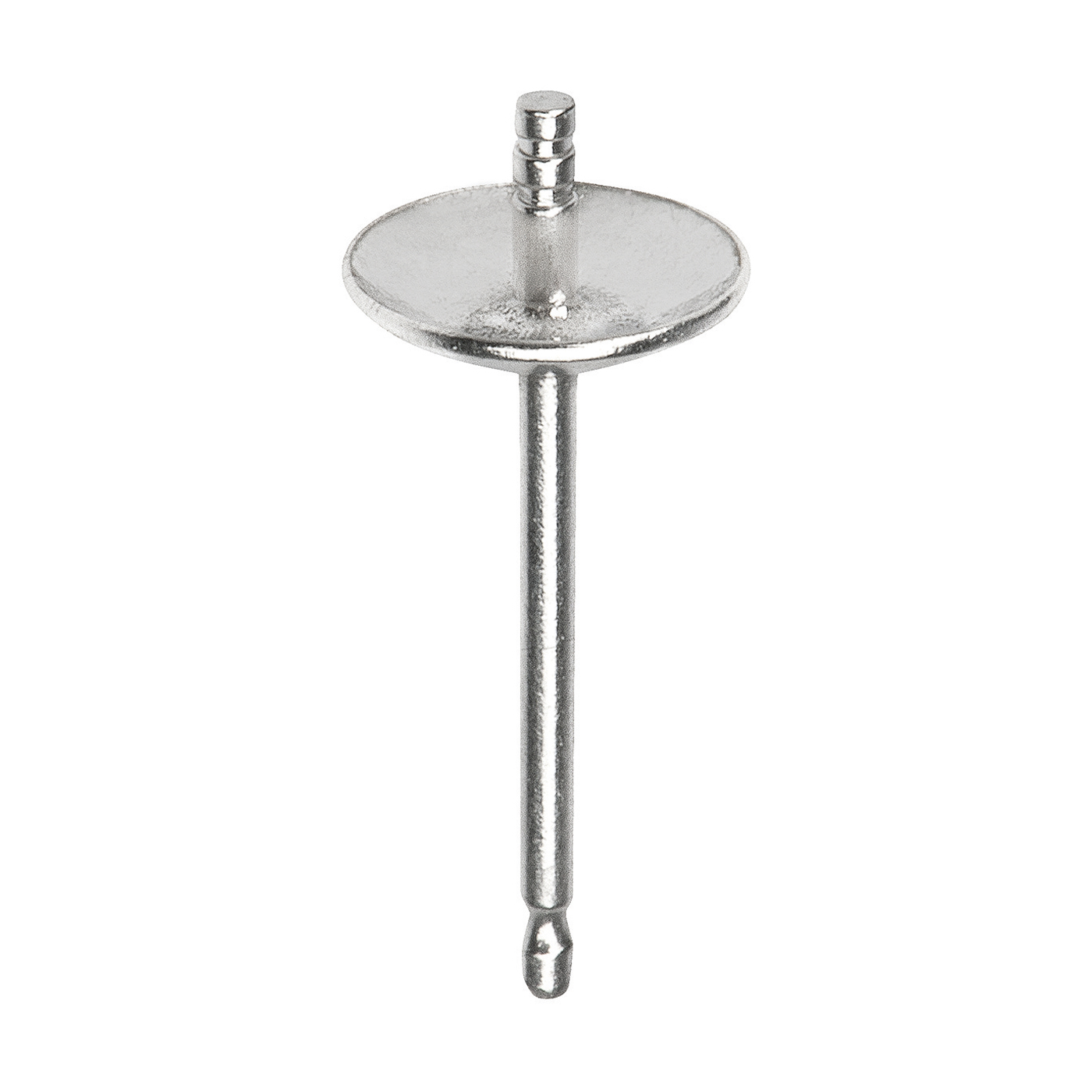 Ohrstecker, 925 Ag, mit Perlschale glatt, ø 5 mm - 1 Stück