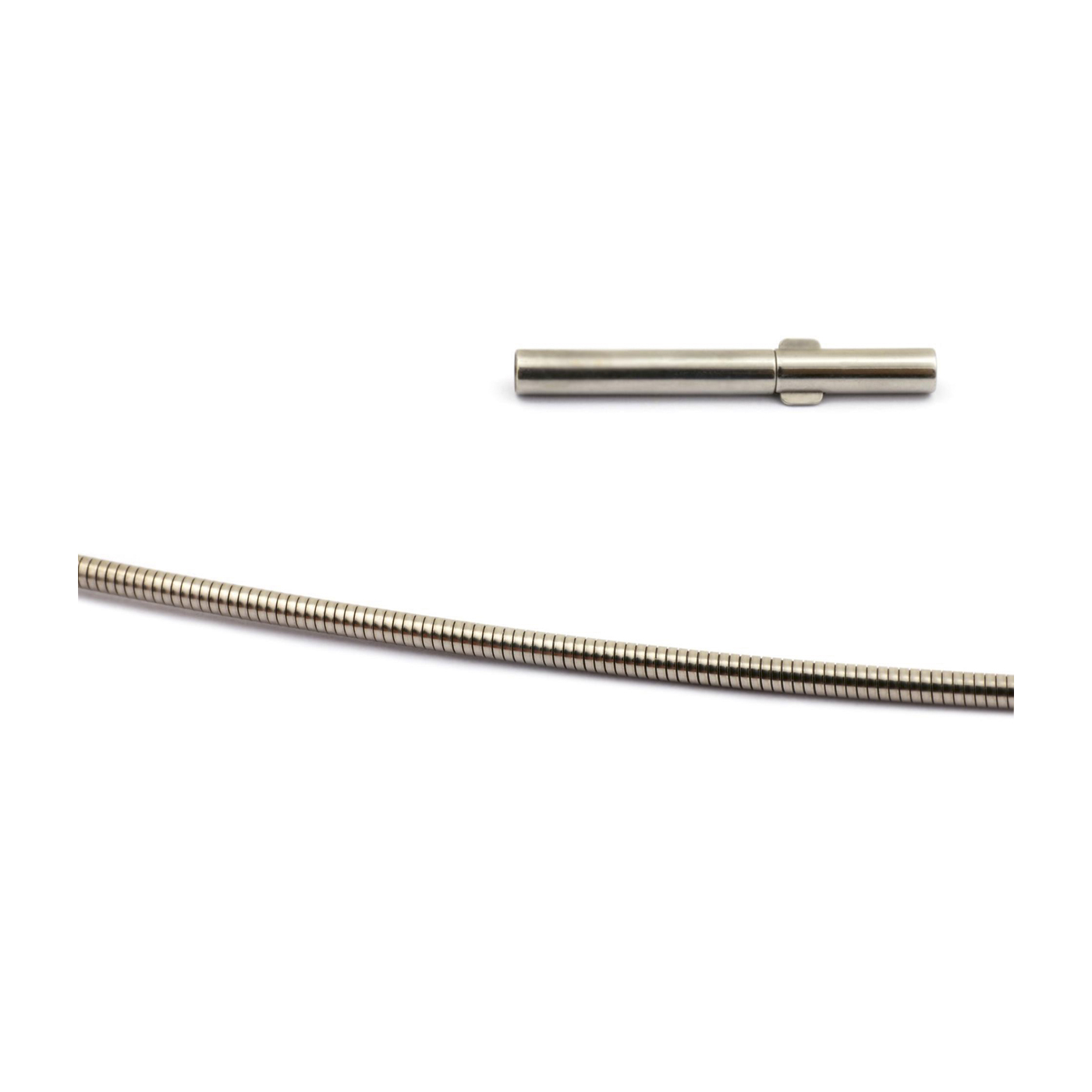 Elastic Omega Necklace, 750WG, ø 1.4 mm, 40 cm - 1 piece