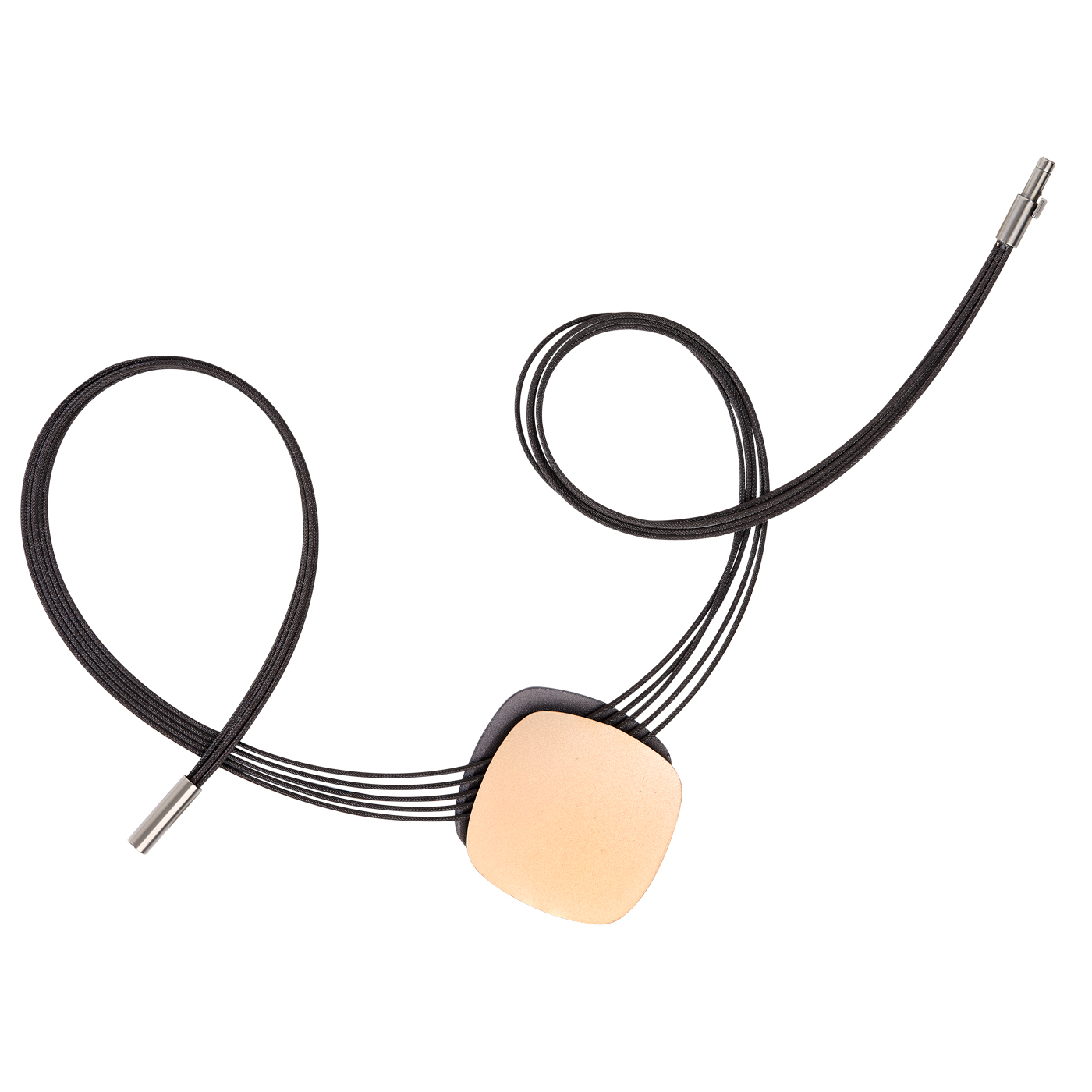 Collier, ES-Spiral mit CV, 5-rhg, 45 cm, elox. Scheiben - 1 Stück