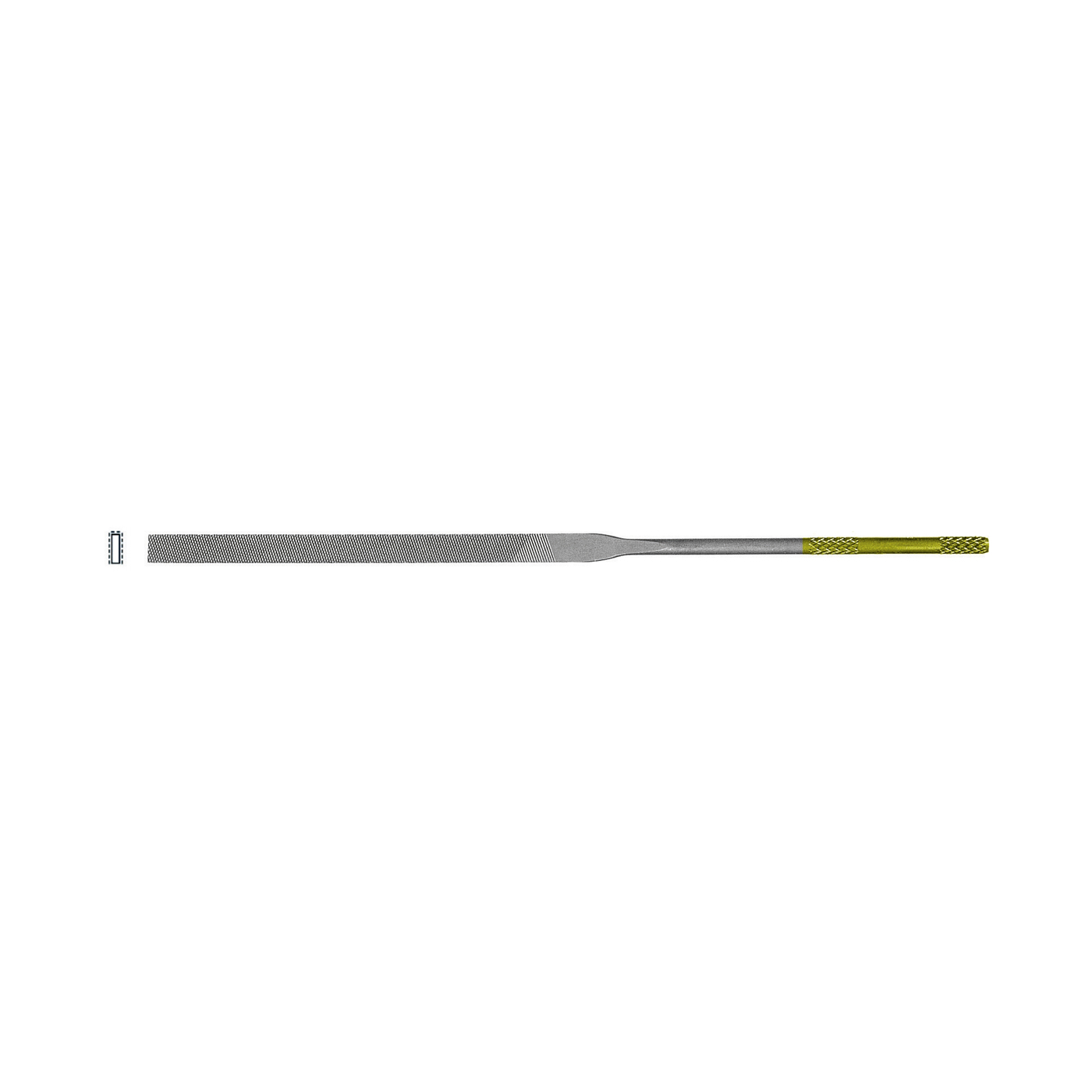 Valtitan Nadelfeile, flachstumpf, Hieb 2, 180 mm - 1 Stück Valtitan Nadelfeile, flachstumpf, Hieb 2, 180 mm - 1 Stück