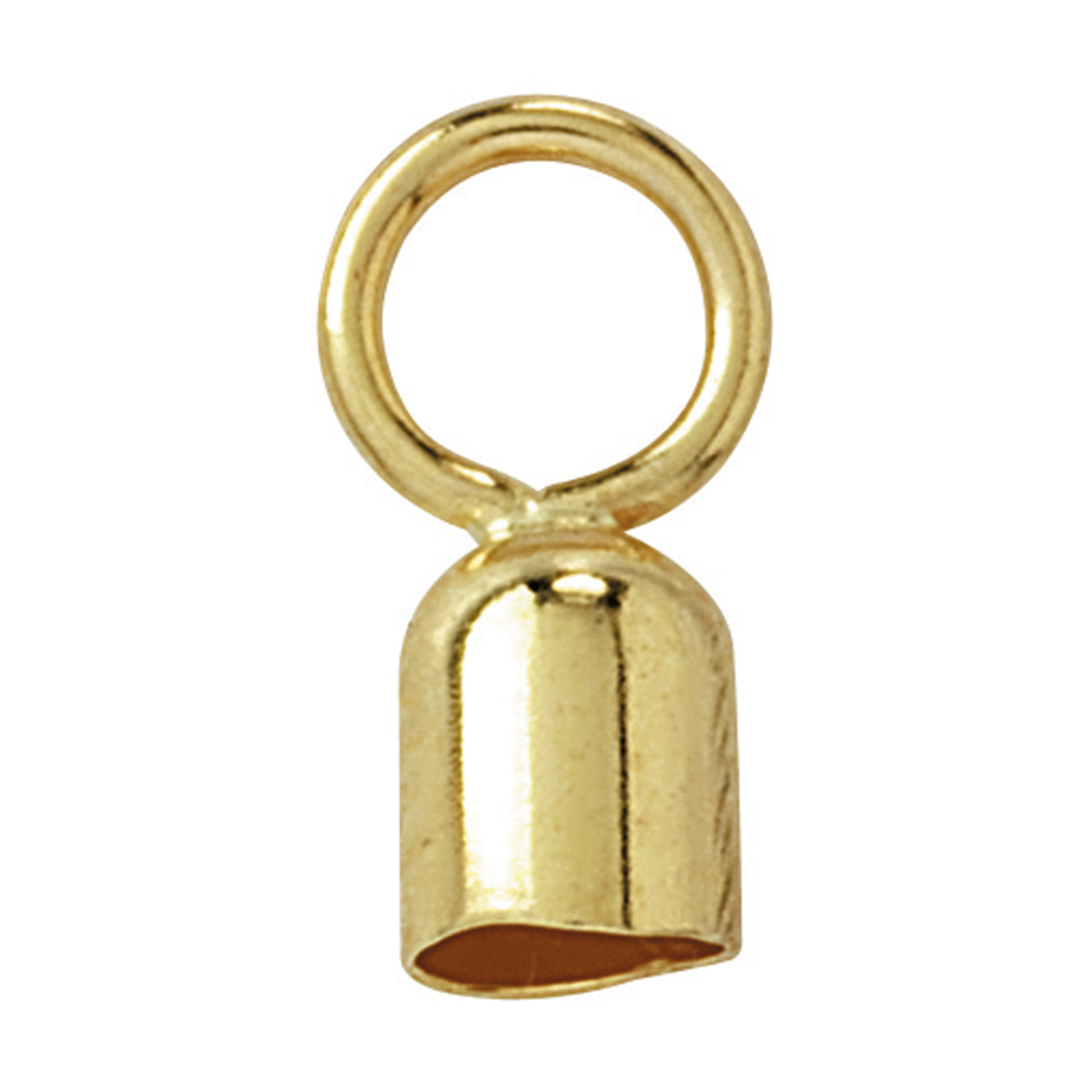 End Cap, Cylinder, Rolled Gold, ø 2 mm, Small Lug - 1 piece