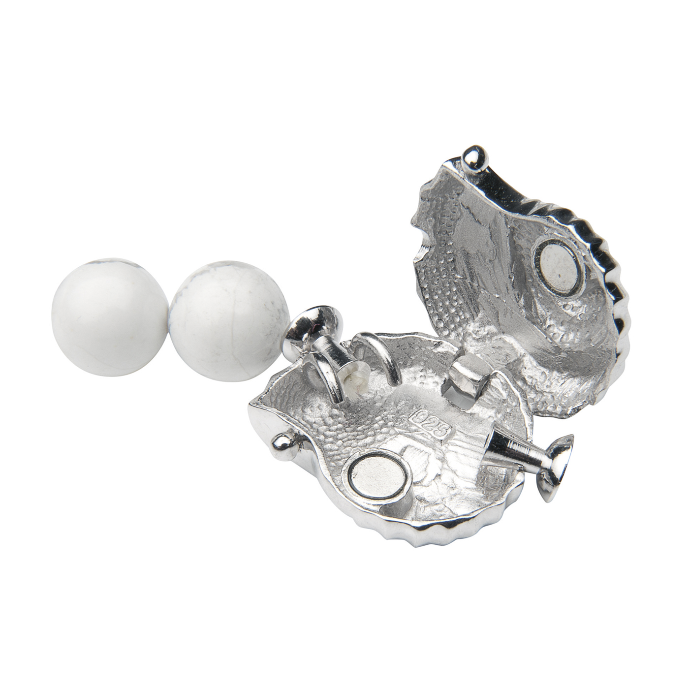 Front Fastening Clasp, Snail, 925Ag, 10.4 x 18.2 mm - 1 piece Front Fastening Clasp, Snail, 925Ag, 10.4 x 18.2 mm - 1 piece