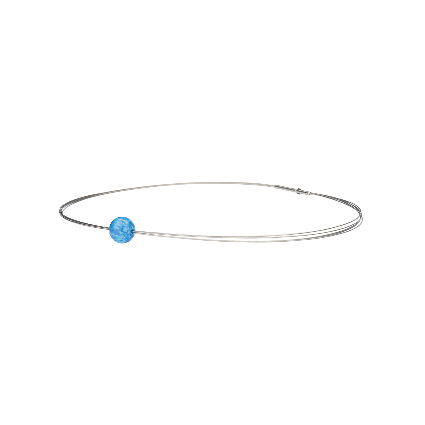 Opal Imitation Ball, Blue, ø 10 mm, Drilled Through - 1 piece Opal Imitation Ball, Blue, ø 10 mm, Drilled Through - 1 piece