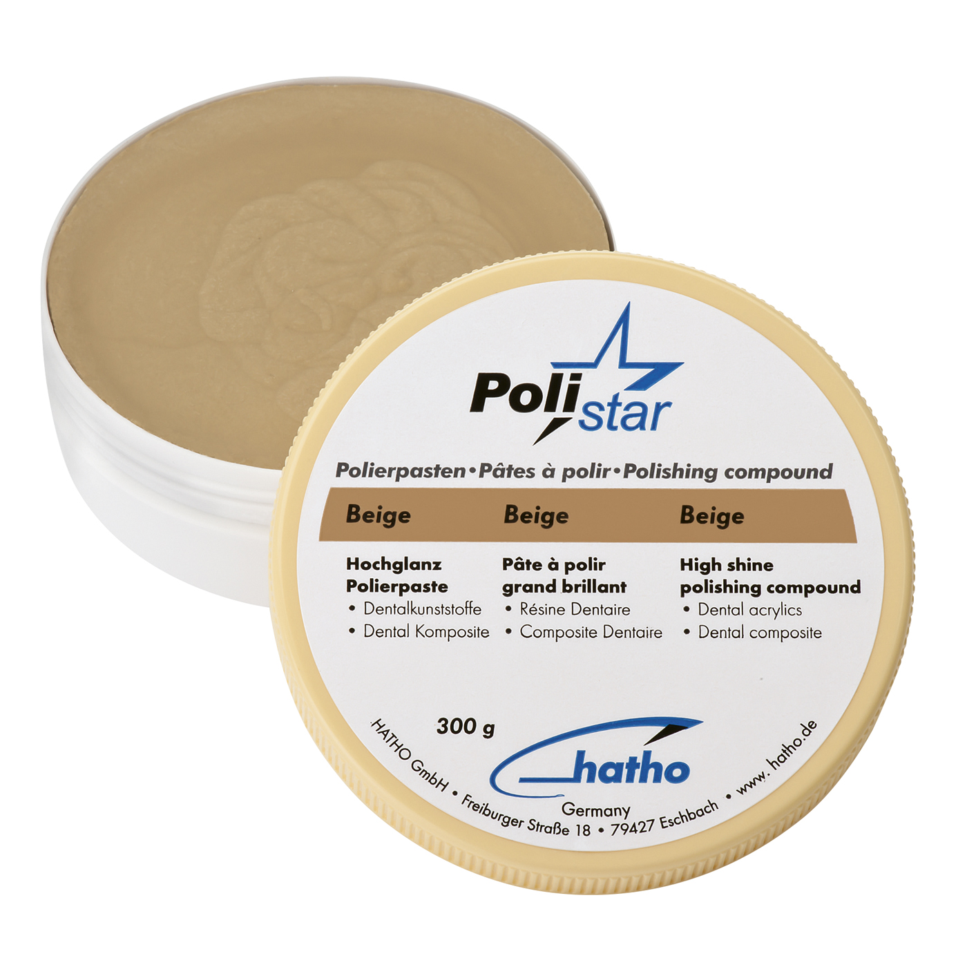 Hatho Polistar Polierpaste, beige - 290 g