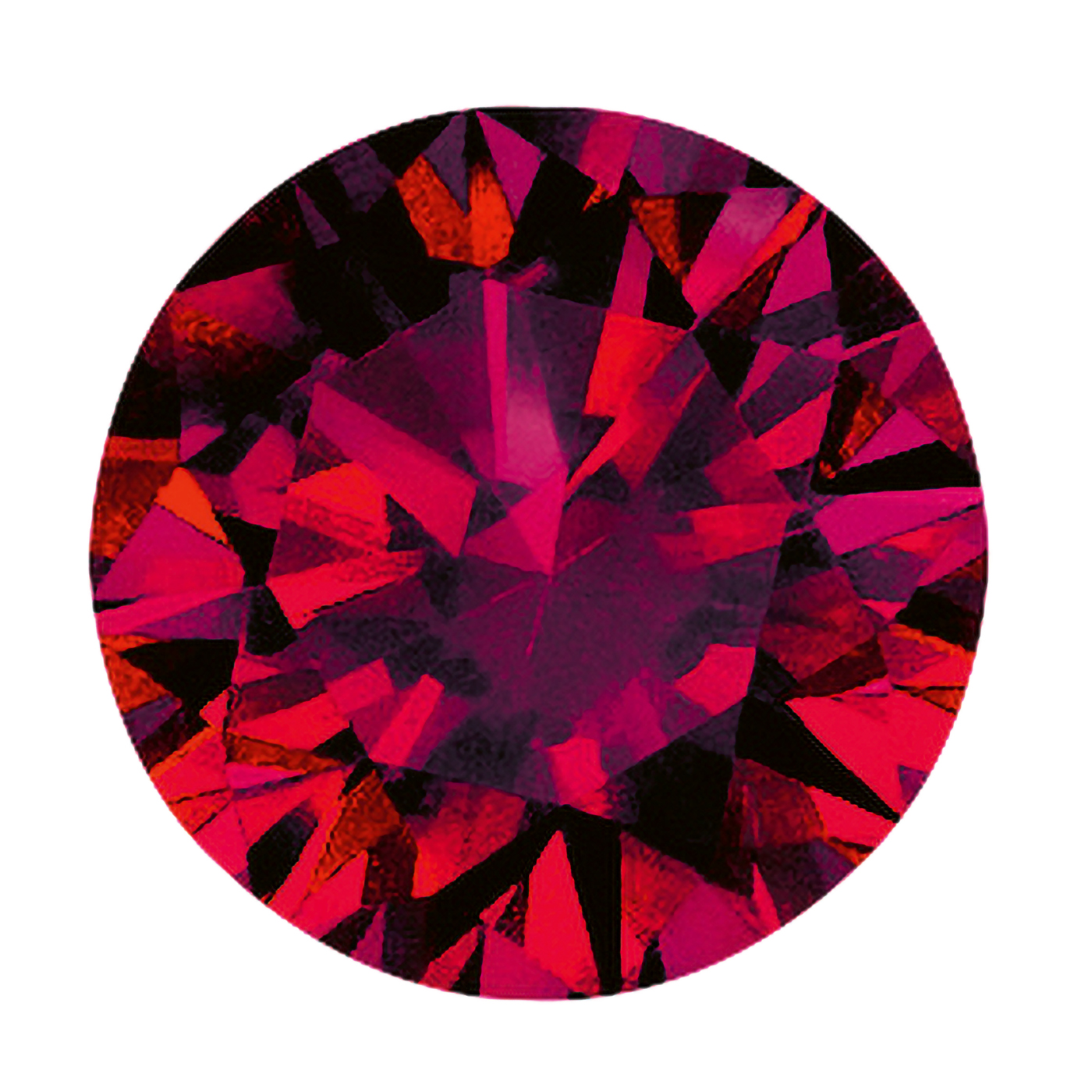 Zirkonia, rund, facettiert, rot, ø 3,75 mm - 1 Stück