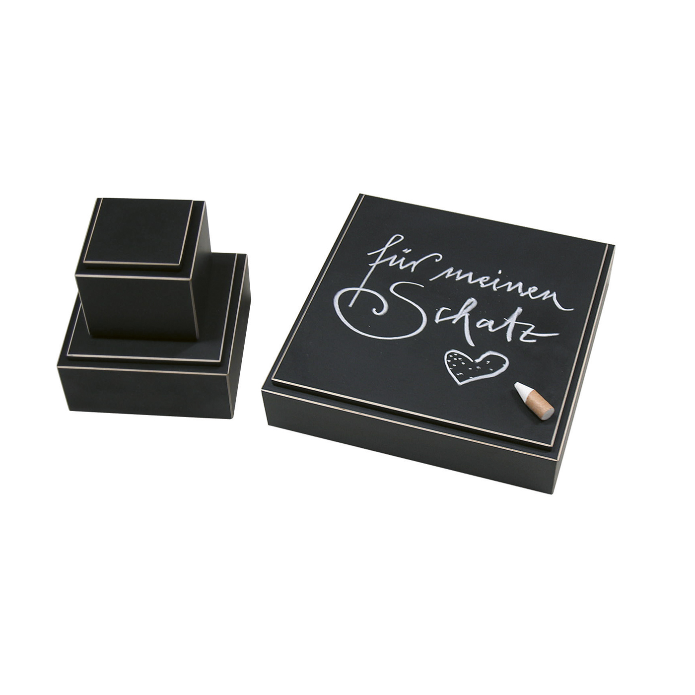 Jewellery Packaging "Black Board", 164 x 164 x 34 mm - 1 piece