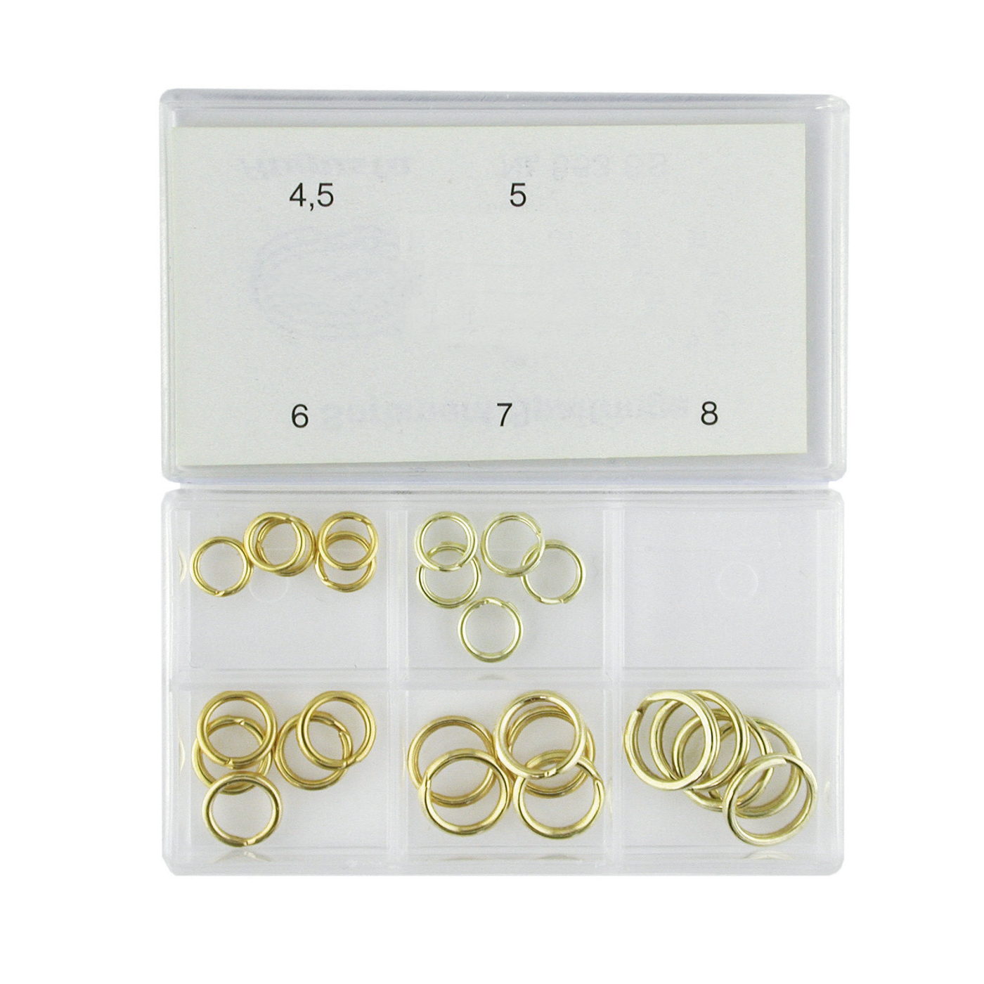 Split Rings, Rolled Gold - 1 assortment