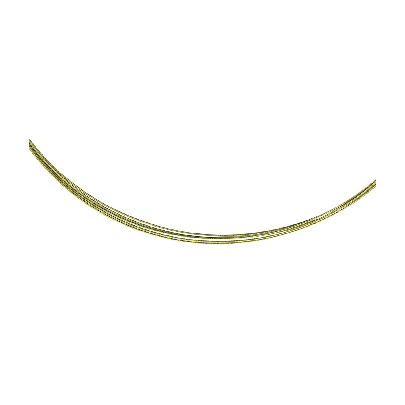 Seilcollier "Colour Cable", ES, grün-gold, 5-reihig, 42 cm - 1 Stück