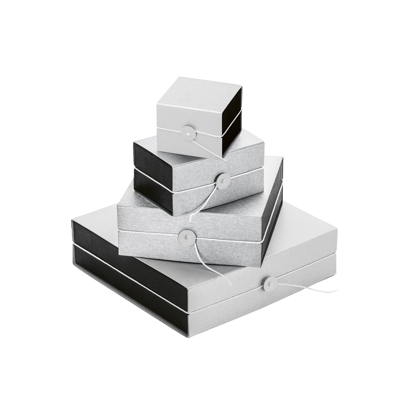 Jewellery Packaging "Pure", silver, 120 x 120 x 33 mm - 1 piece