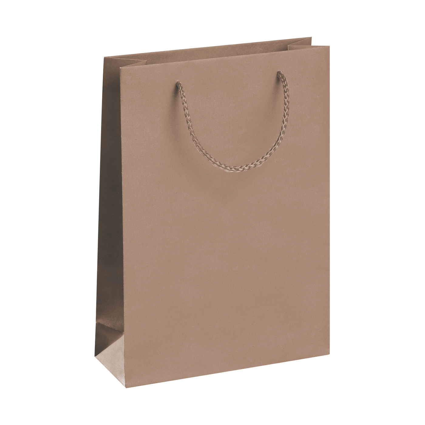Tragetasche, hellbraun, 190 x 270 x 70 mm, aus Papier - 1 Stück Tragetasche, hellbraun, 190 x 270 x 70 mm, aus Papier - 1 Stück