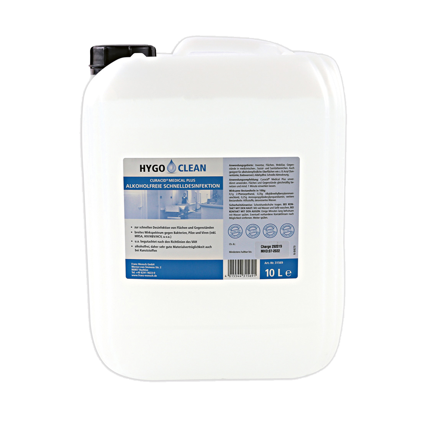 Curacid Medical Plus rapid disinfection, alcohol-free - 10000 ml Curacid Medical Plus rapid disinfection, alcohol-free - 10000 ml