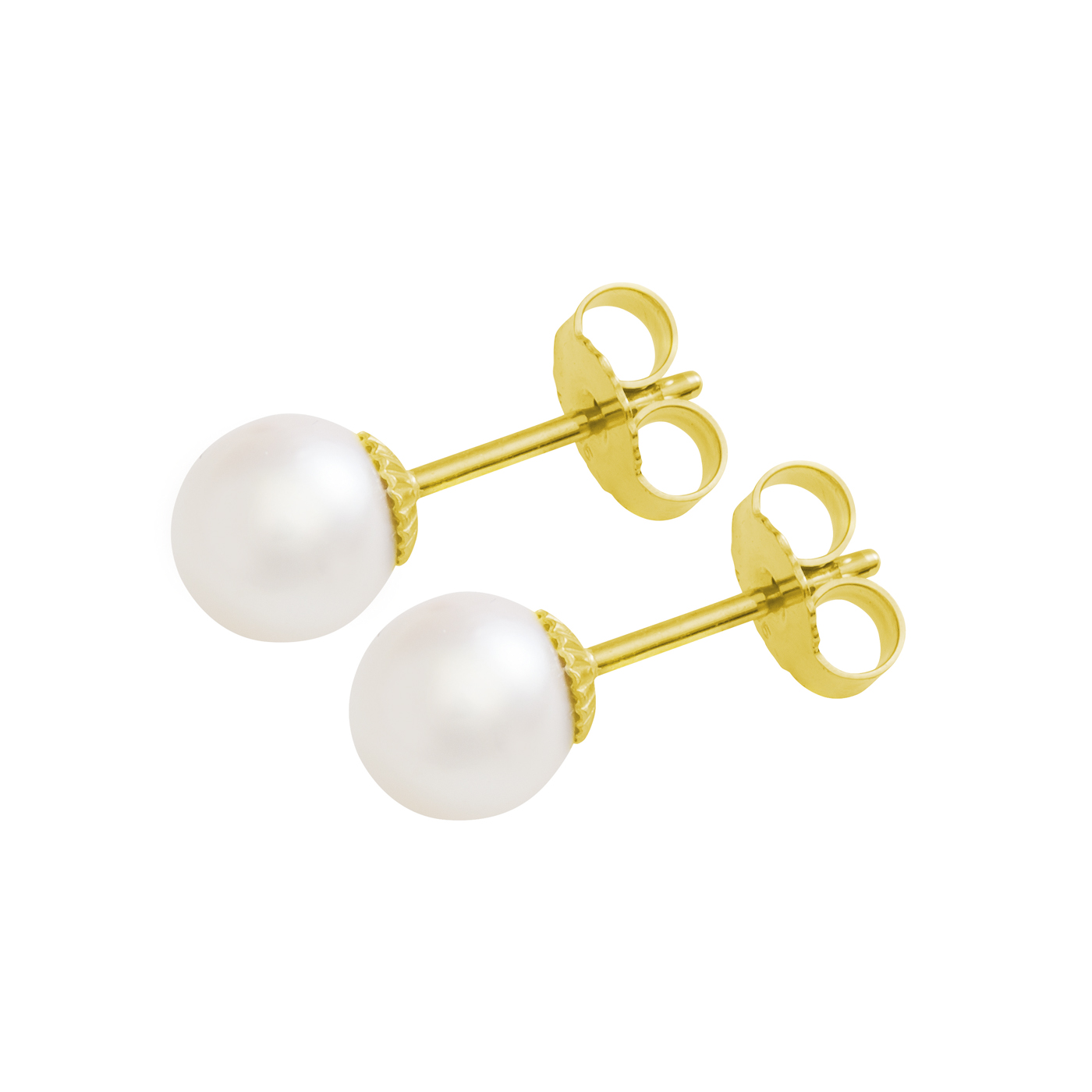 Earrings Akoya Cultured Pearls, 585G, Pearl-ø 6-6,5 mm - 1 pair