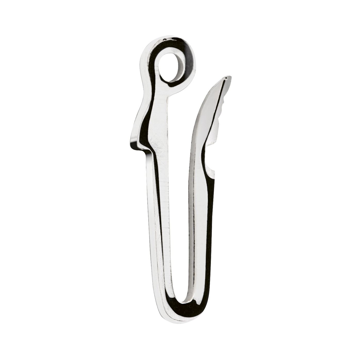 Schnäpper, 925 Ag verg., 1,5 x 8,7 mm, vertikal - 1 Stück