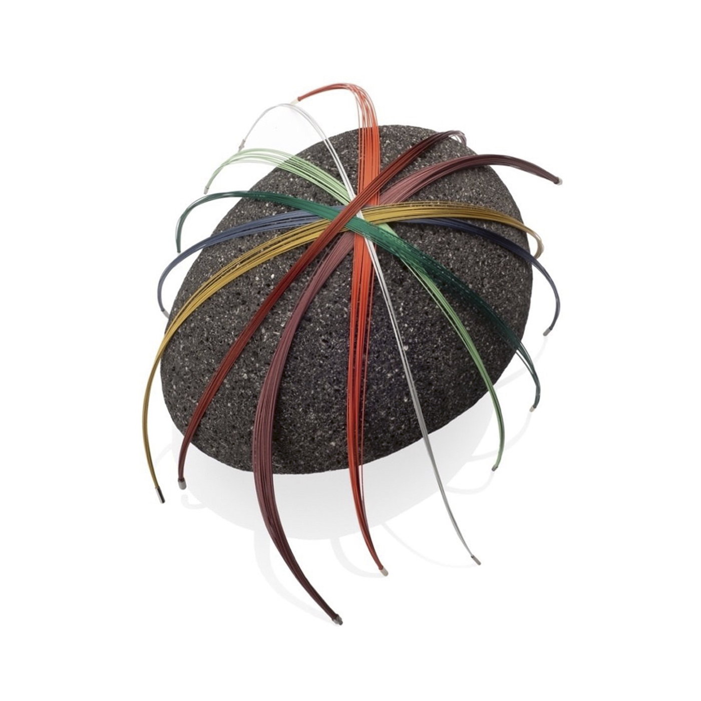 Seilcollier "Colour Cable", ES, grün-gold, 5-reihig, 42 cm - 1 Stück
