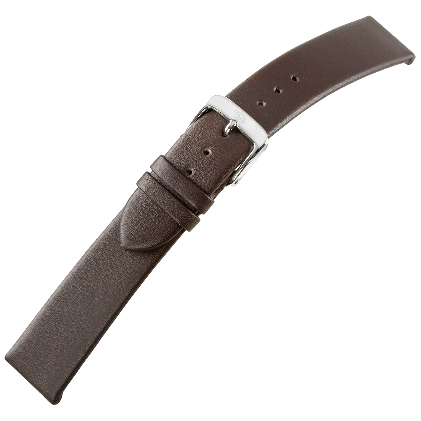 Di-Modell Uhrenarmband Nappa Waterproof, Herren, dunkelbraun, 20 mm - 1 Stück