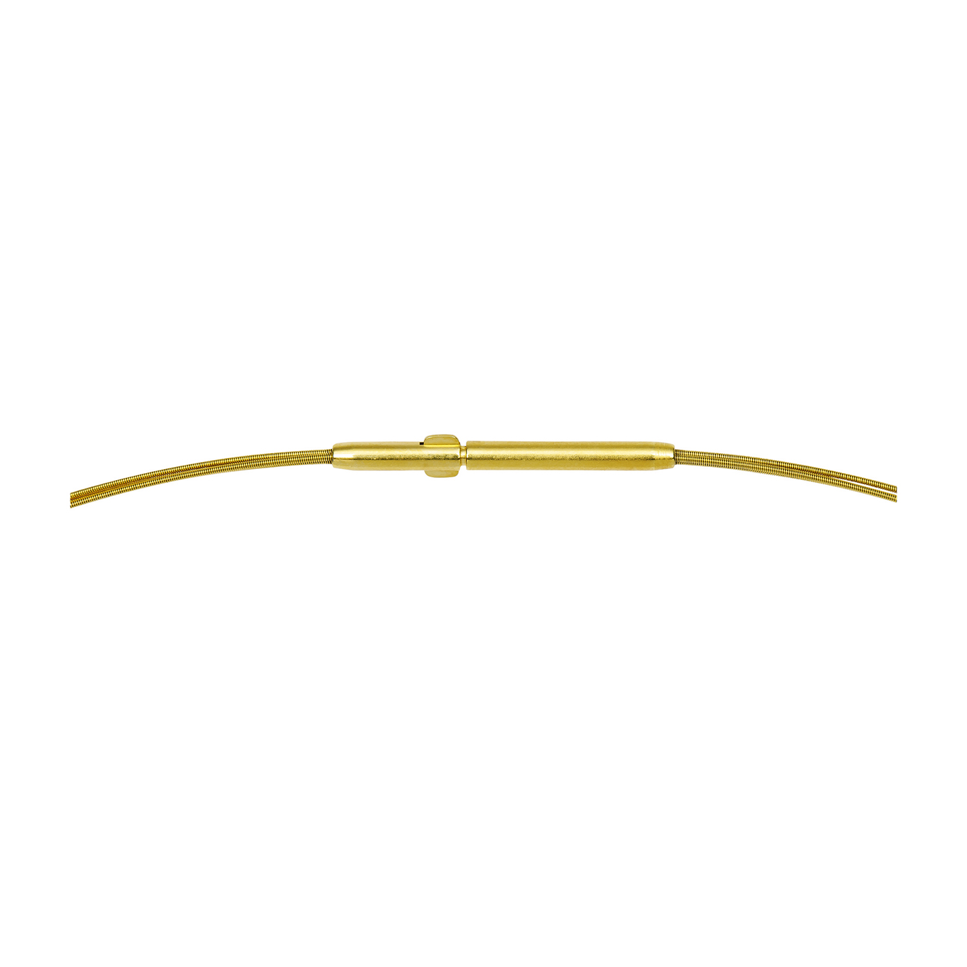 Spiral Necklace,St. Steel Gd.-Pl.,ø 0.5mm,Clip Closure,45 cm - 1 piece