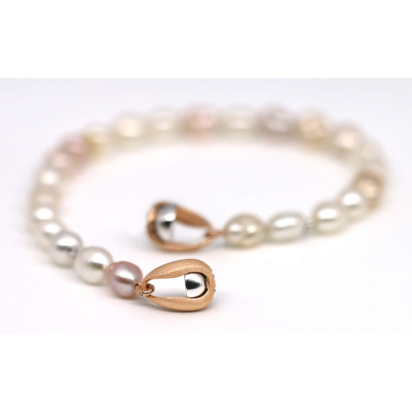 Langer Magnetschließen Magnetschließe "Infinity", 925 AG rosé verg., Kugel-ø 6 mm - 1 Stück Langer Magnetschließen Magnetschließe "Infinity", 925 AG rosé verg., Kugel-ø 6 mm - 1 Stück