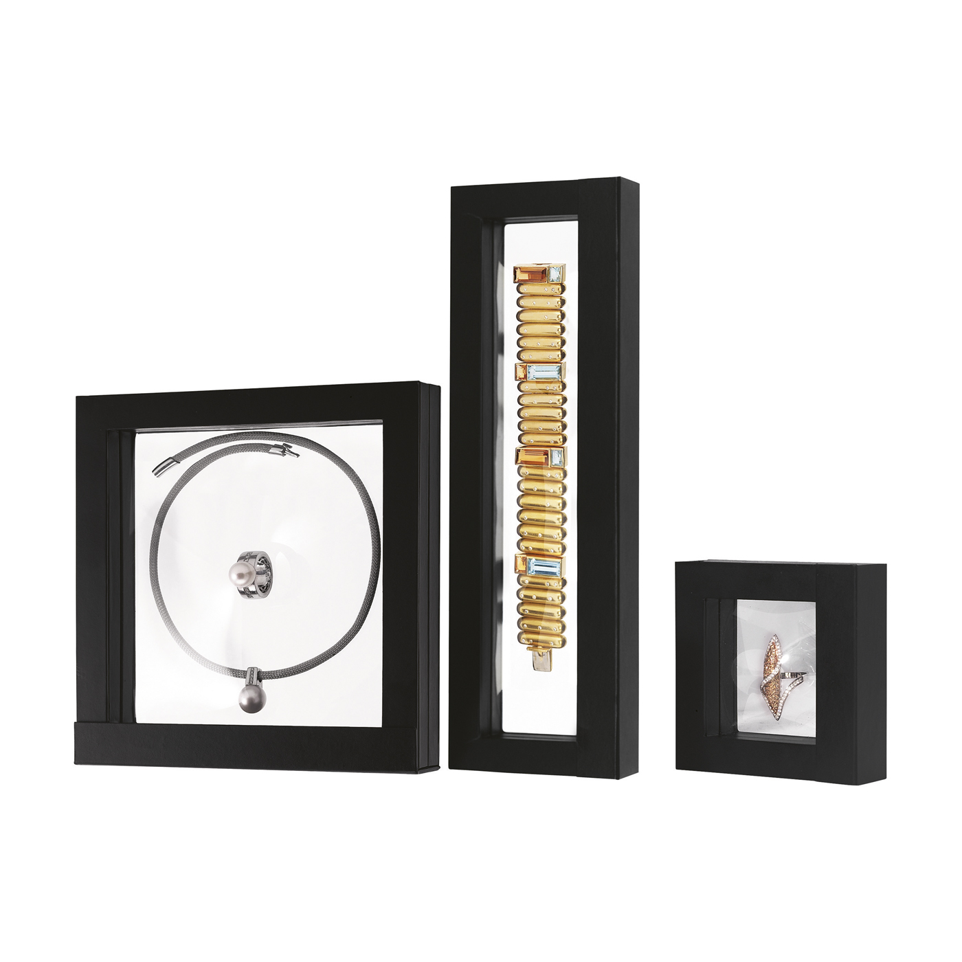 Jewellery Packaging "Frame", Black, 70 x 70 x 25 mm - 1 piece
