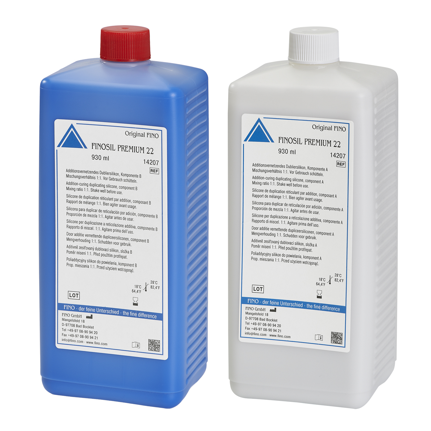 FINOSIL PREMIUM 22 Duplicating Silicone, A+B - 2 x 930 ml