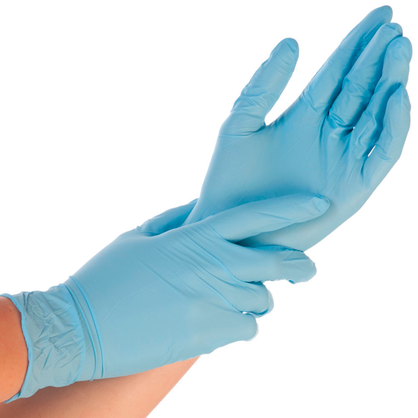 Hygostar Safe Light Nitrile Gloves, size L, blue - 100 pieces