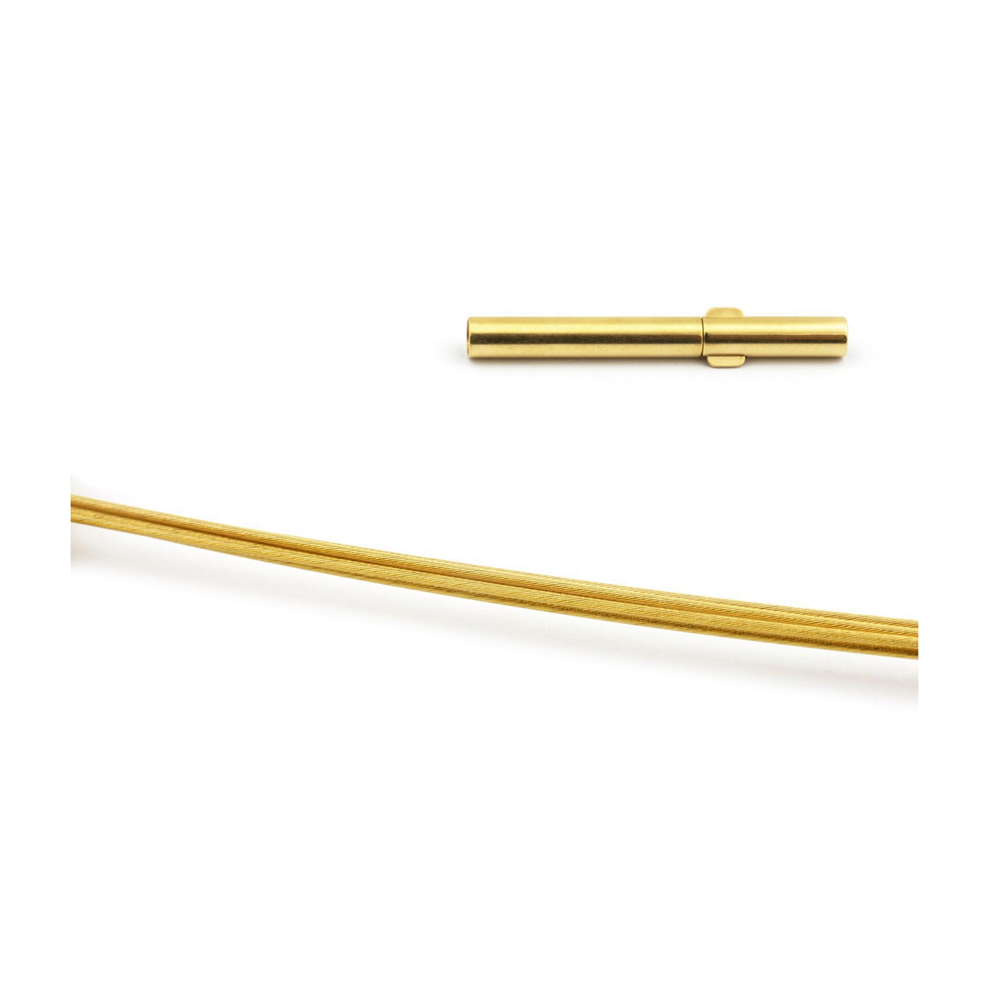 Seilcollier "Plus Cable", ES vergoldet, 5-reihig, ø 45 cm - 1 Stück