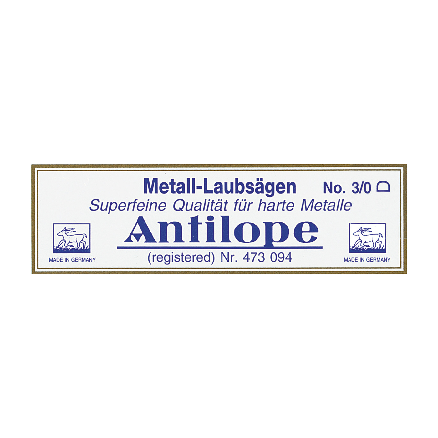 Antilope Metall-Laubsägeblätter, 8/0 - 144 Stück