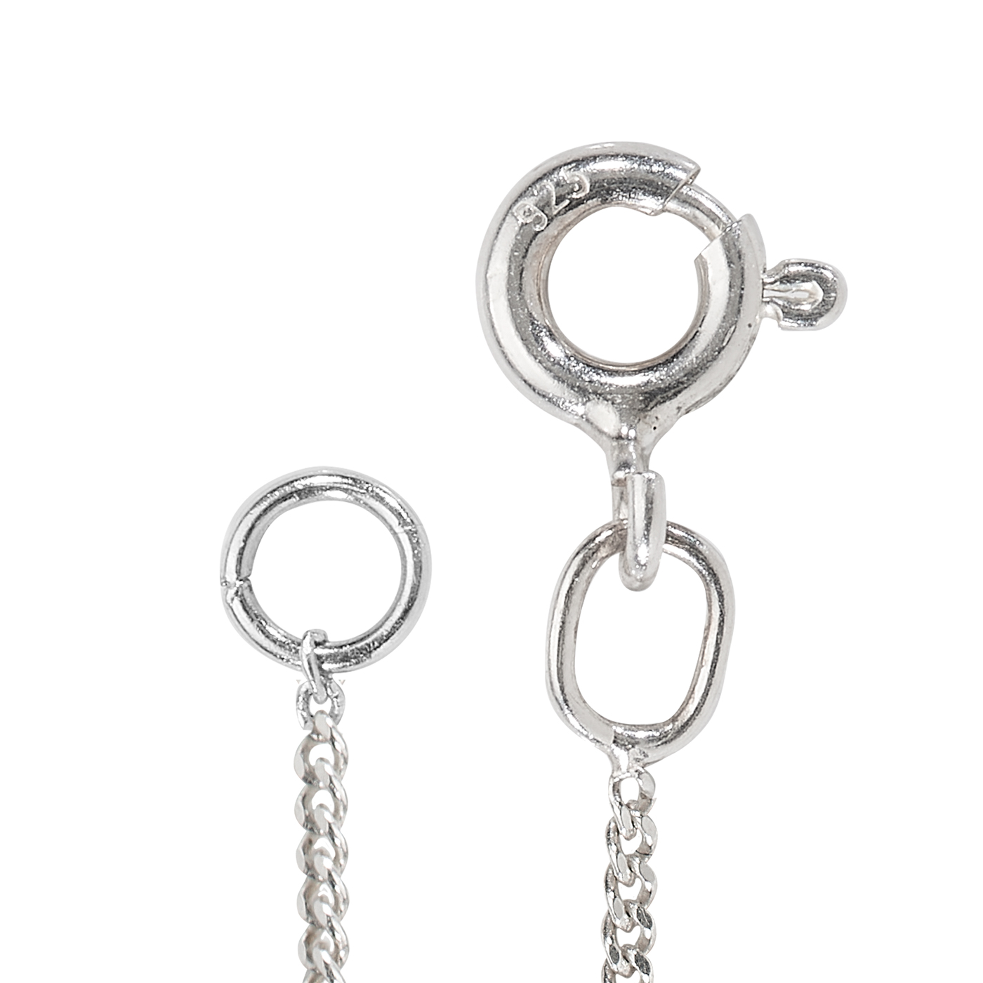 Halskette, 925Ag, 45 cm, 6er Chaton, Rubelith ø-3,0 mm, Tsa. - 1 Stück Halskette, 925Ag, 45 cm, 6er Chaton, Rubelith ø-3,0 mm, Tsa. - 1 Stück