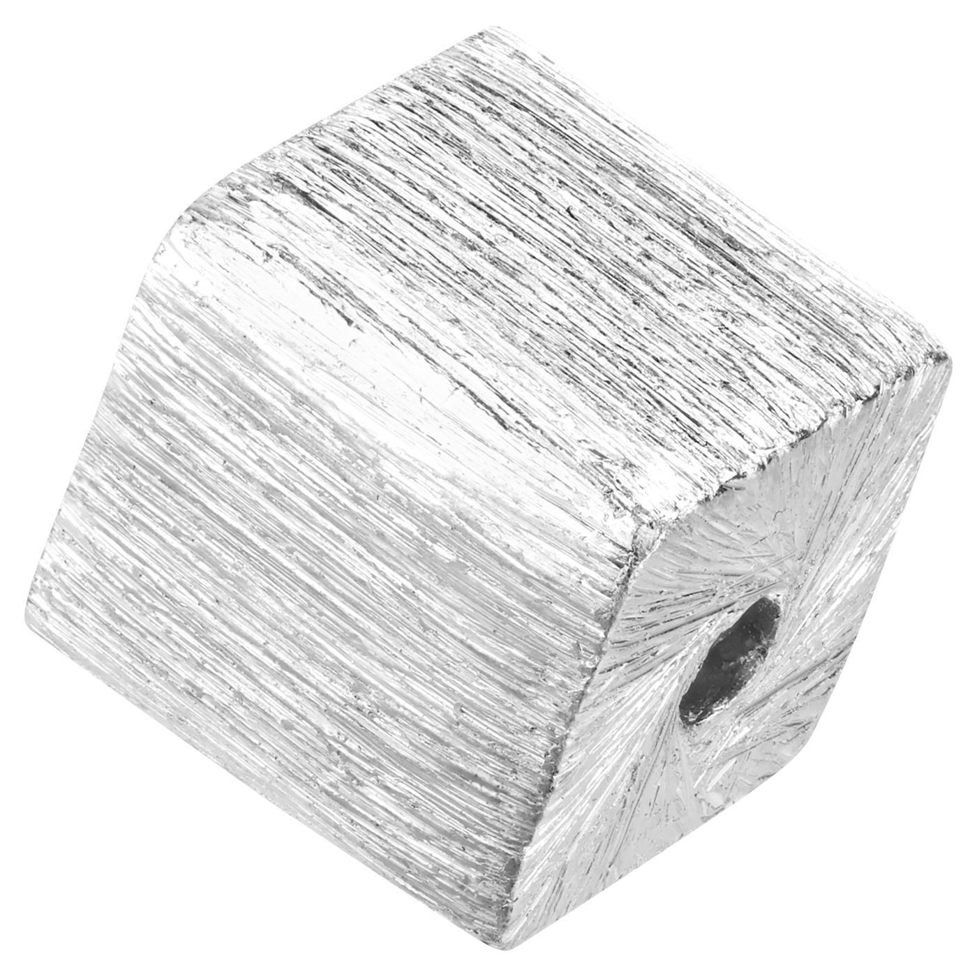 Zwischenteil, Würfel, 925 Ag, 8 mm, eismatt - 1 Stück