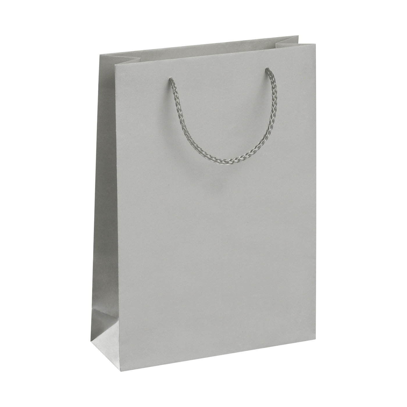 Tragetasche, grau, 190 x 270 x 70 mm, aus Papier - 1 Stück Tragetasche, grau, 190 x 270 x 70 mm, aus Papier - 1 Stück