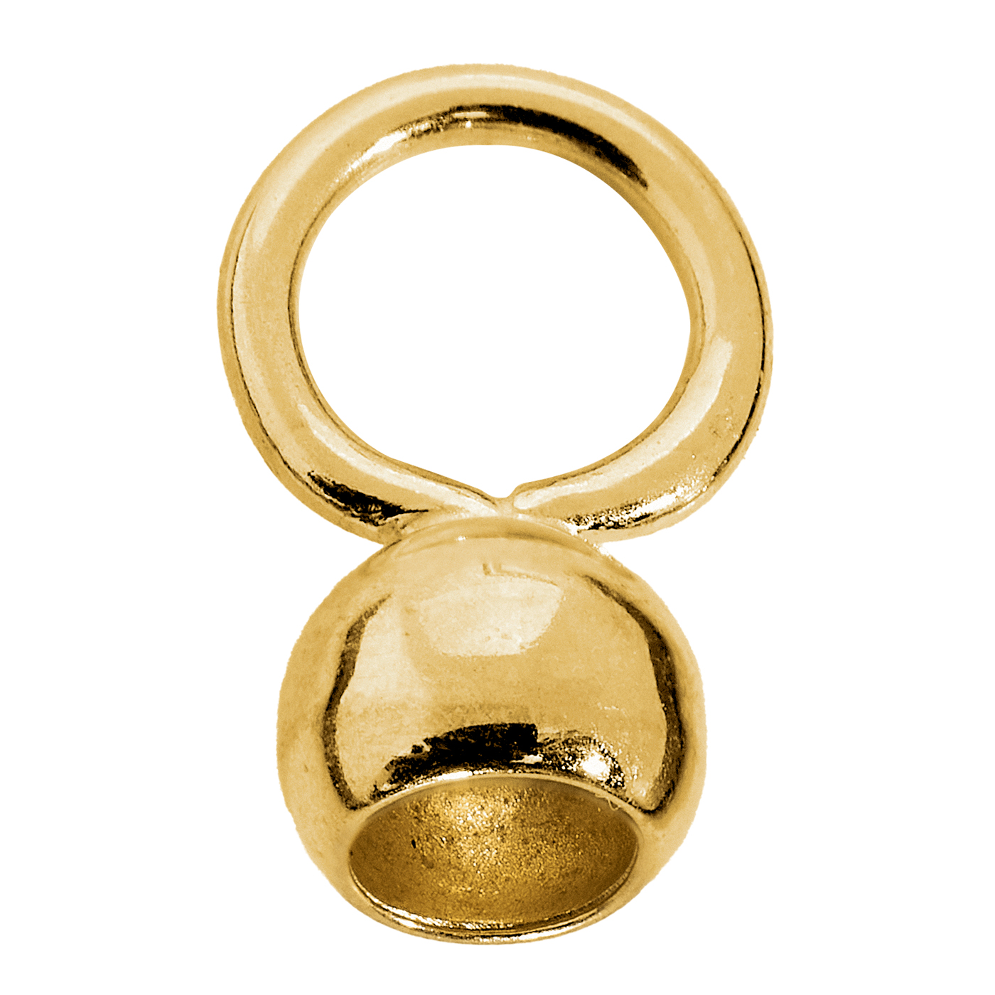 Endkapsel, 333 G, Kugel, ø 3,5 mm, mit großer Öse - 1 Stück