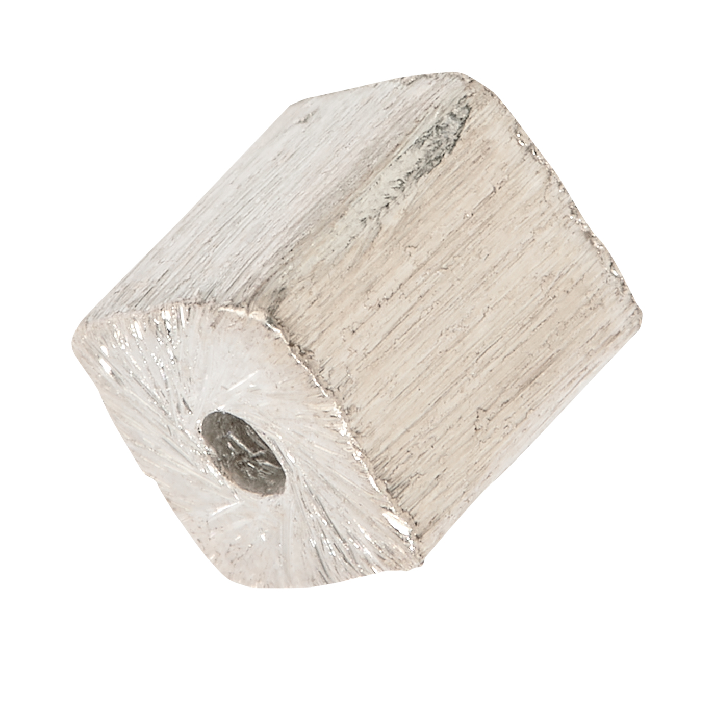 Zwischenteil, Würfel, 925 Ag, 5 mm, eismatt - 1 Stück