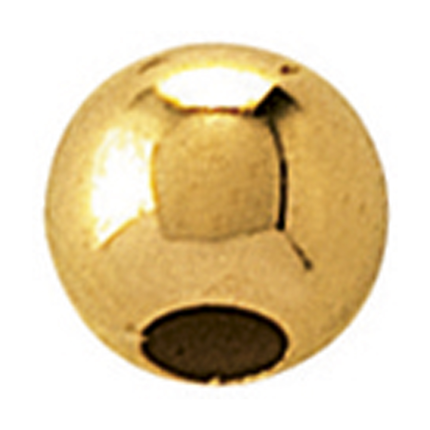 2-Hole Ball, 750G Polished, ø 2.5 mm - 1 piece