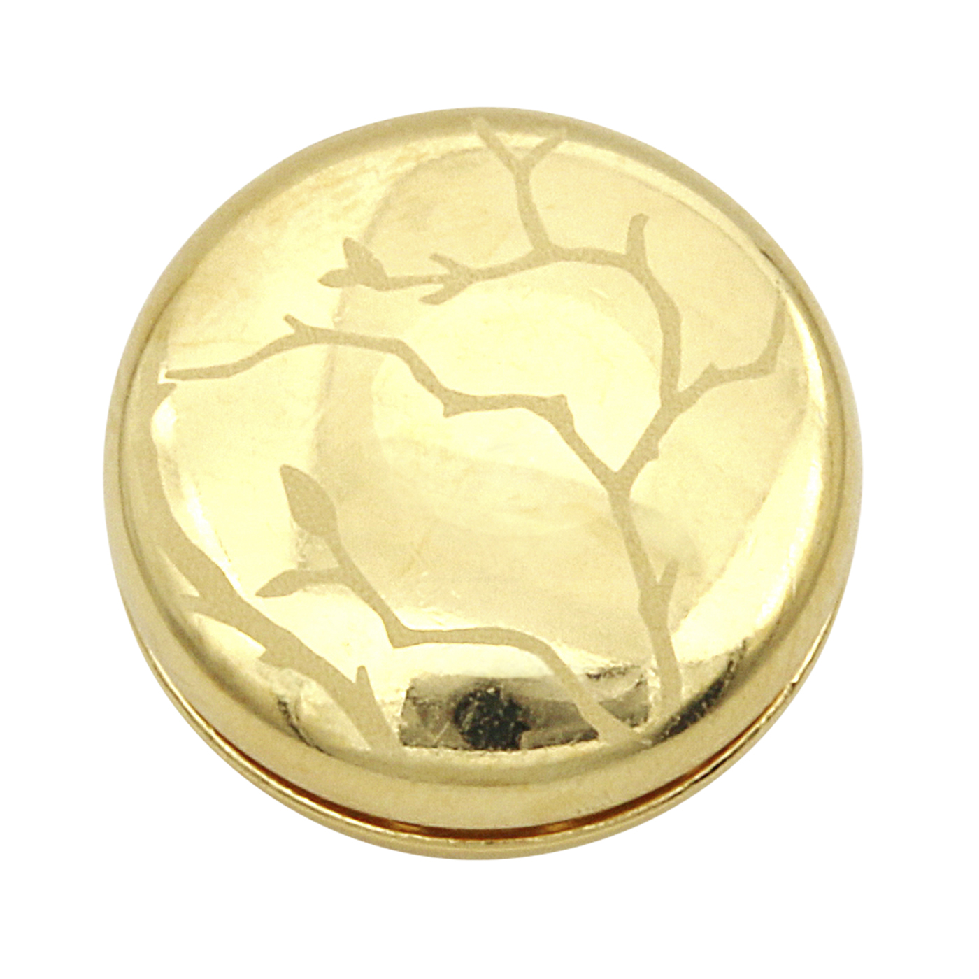 Langer Magnetschließen Magnetschließe "Tree", 925 Ag verg., Linse, ø 16 mm, matt - 1 Stück Langer Magnetschließen Magnetschließe "Tree", 925 Ag verg., Linse, ø 16 mm, matt - 1 Stück