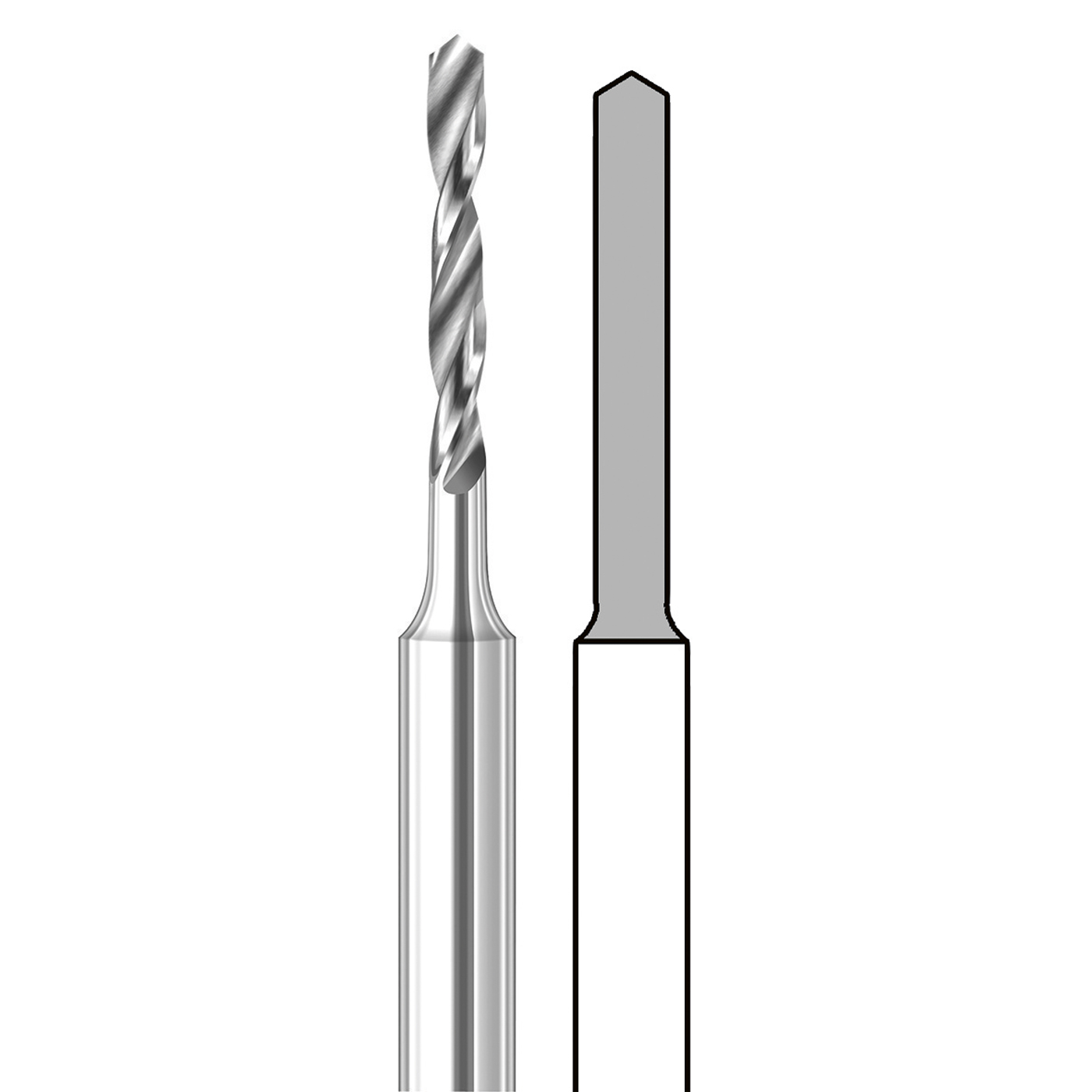 Busch HM-Spiralbohrer, Fig. 4203S, ø 1,5 mm - 2 Stück