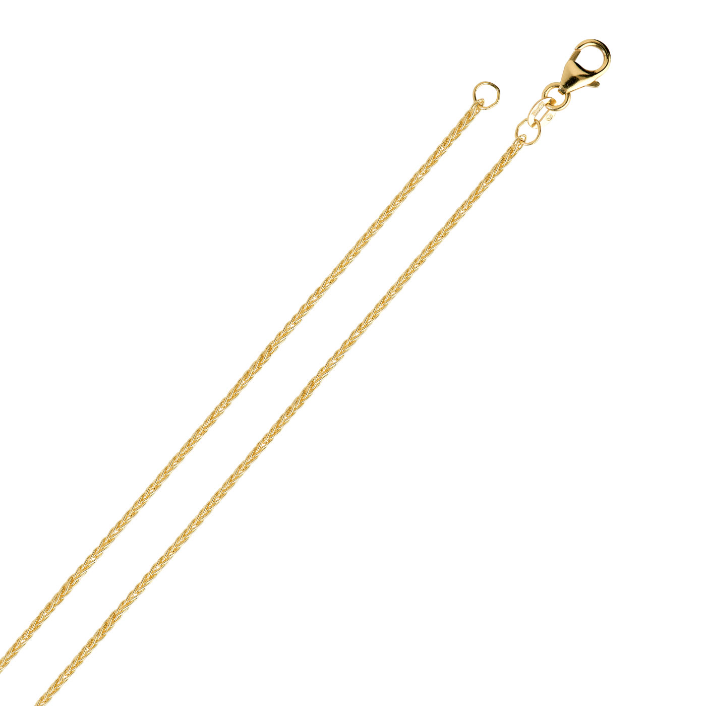 Zopfkette, 333 G, 1,30 mm, 45 cm - 1 Stück Zopfkette, 333 G, 1,30 mm, 45 cm - 1 Stück
